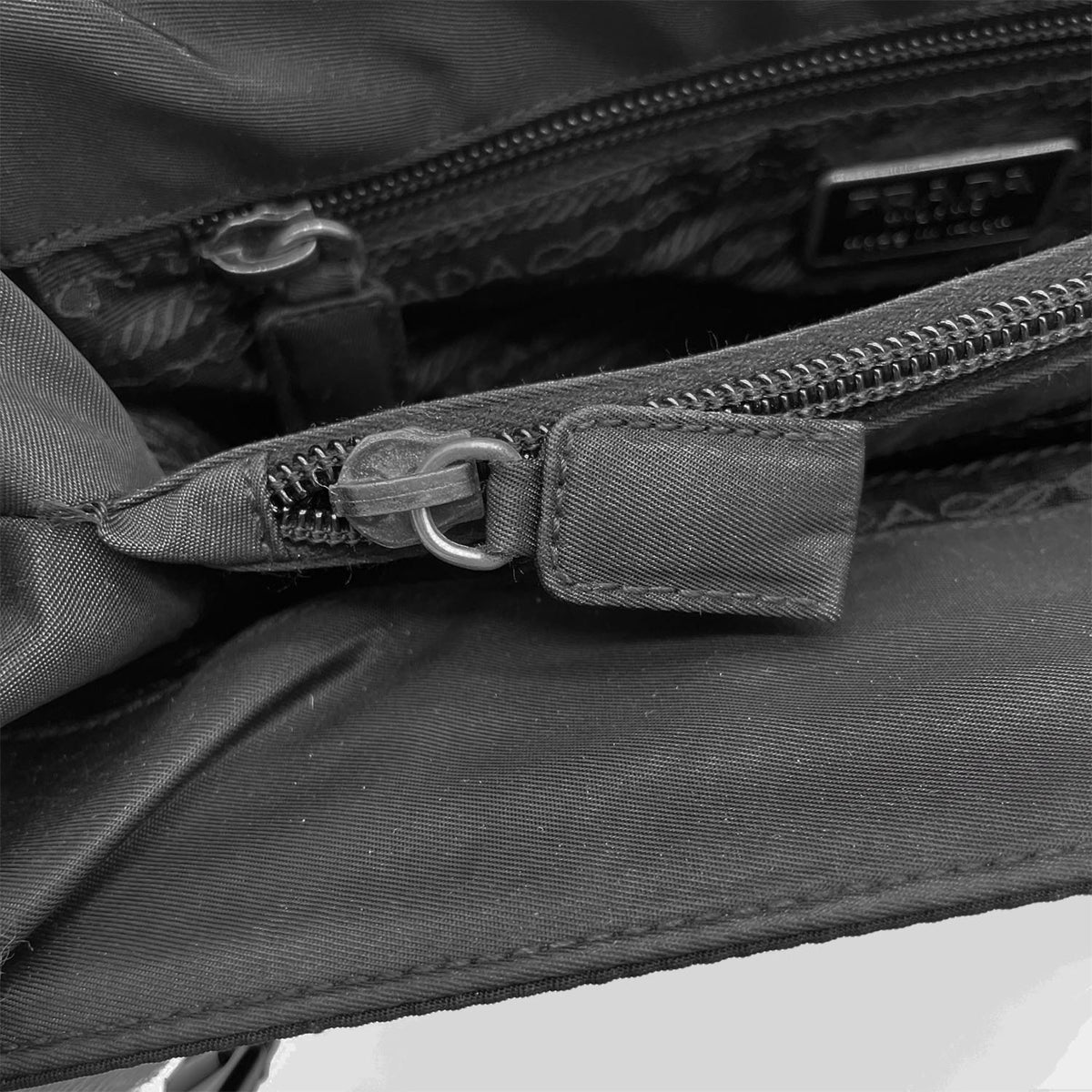 Prada Black Nylon Plastic Handbag Shoulder Bag (Pre-Owned)