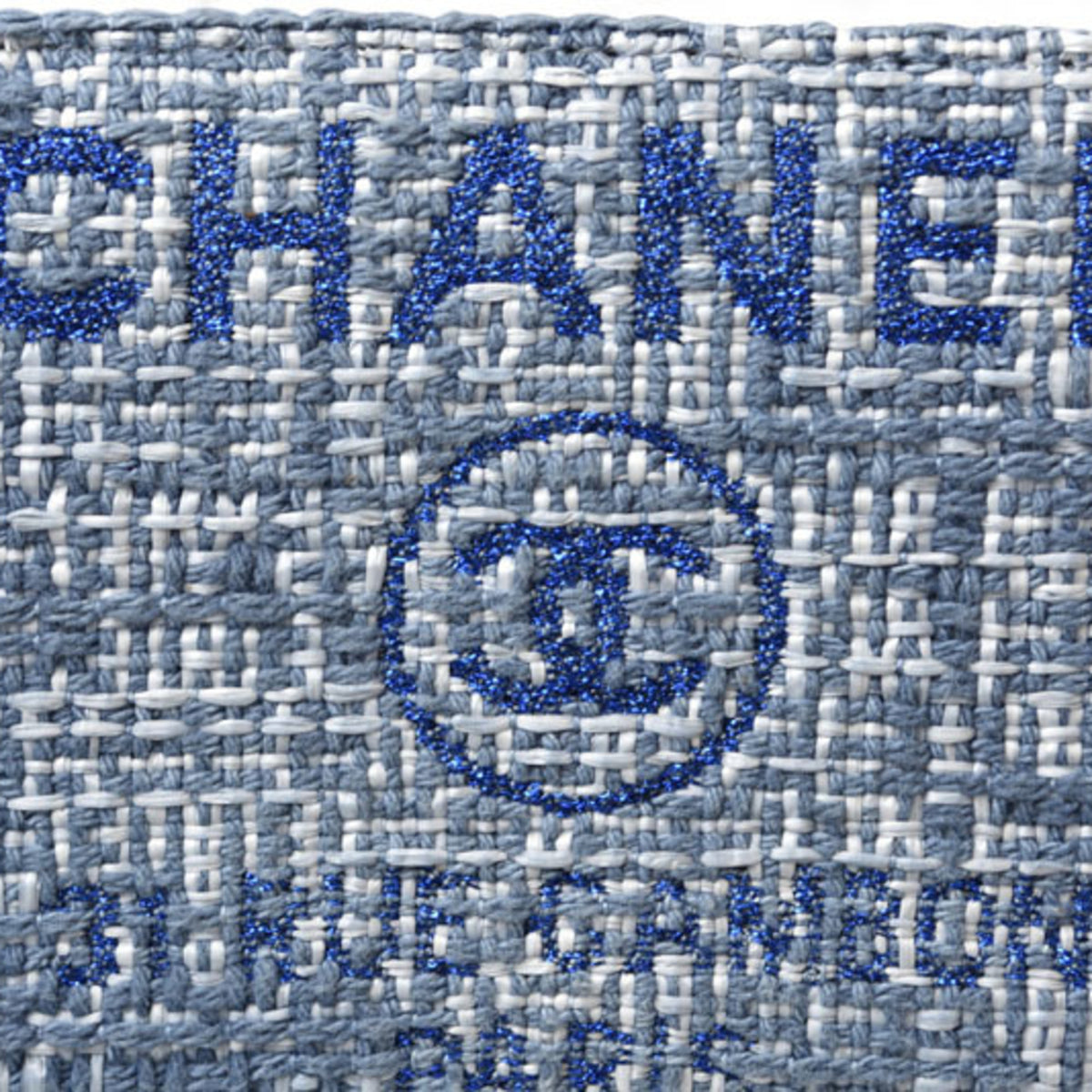 Chanel Blue Tweed Wallet (Bi-Fold) (Pre-Owned)