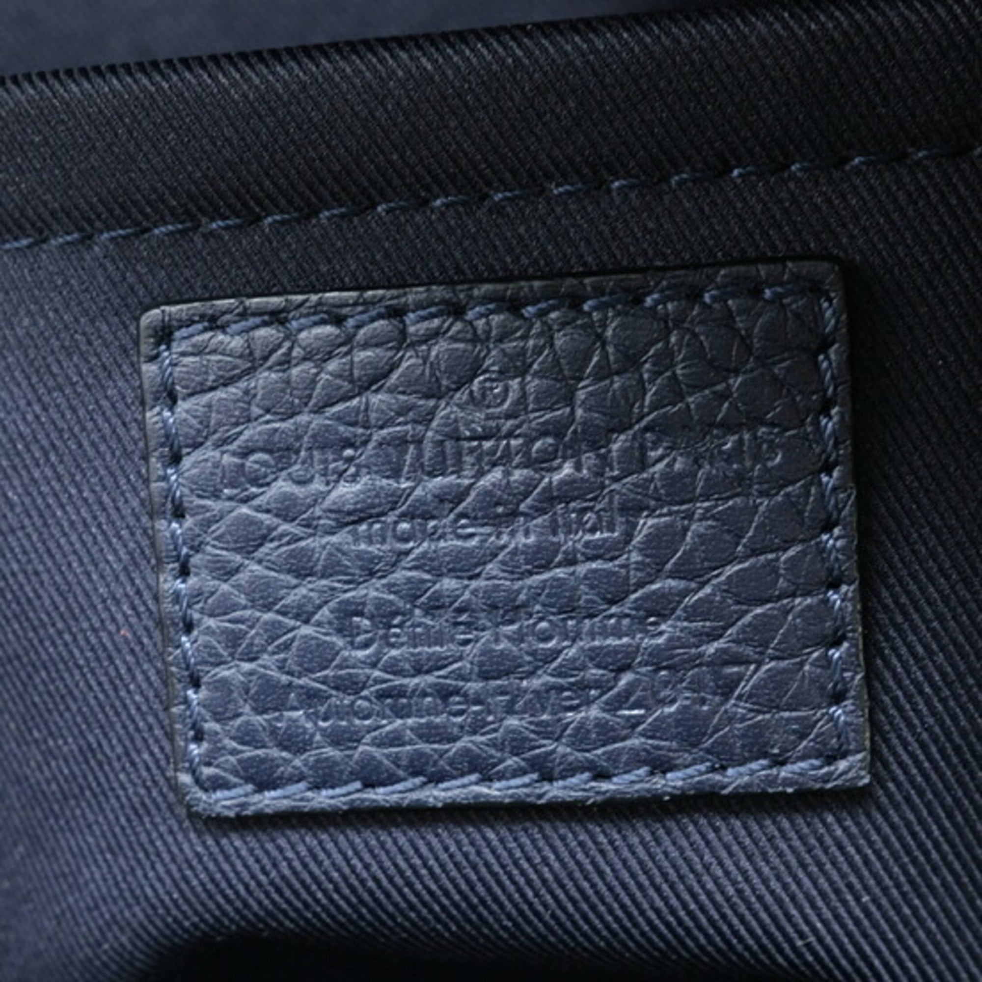 Louis Vuitton Dark Navy Leather Backpack (Pre-Owned)