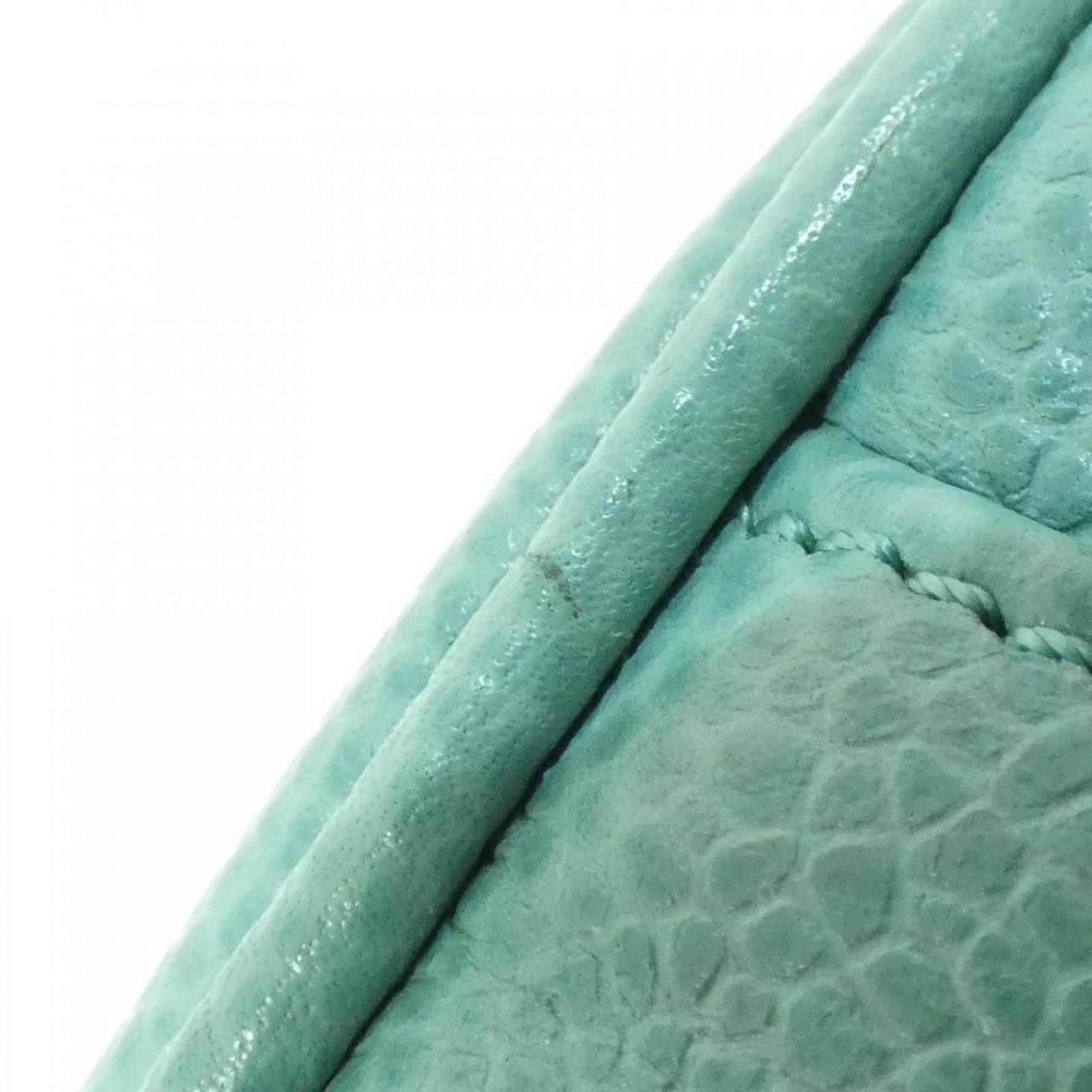 Chanel Green Grained Calfskin Handbag (Pre-Owned)