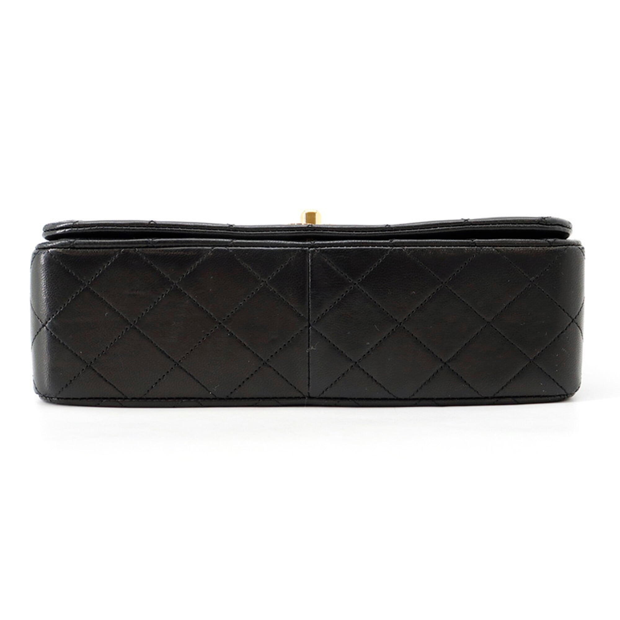 Chanel Black Leather Handbag Shoulder Bag (Pre-Owned)