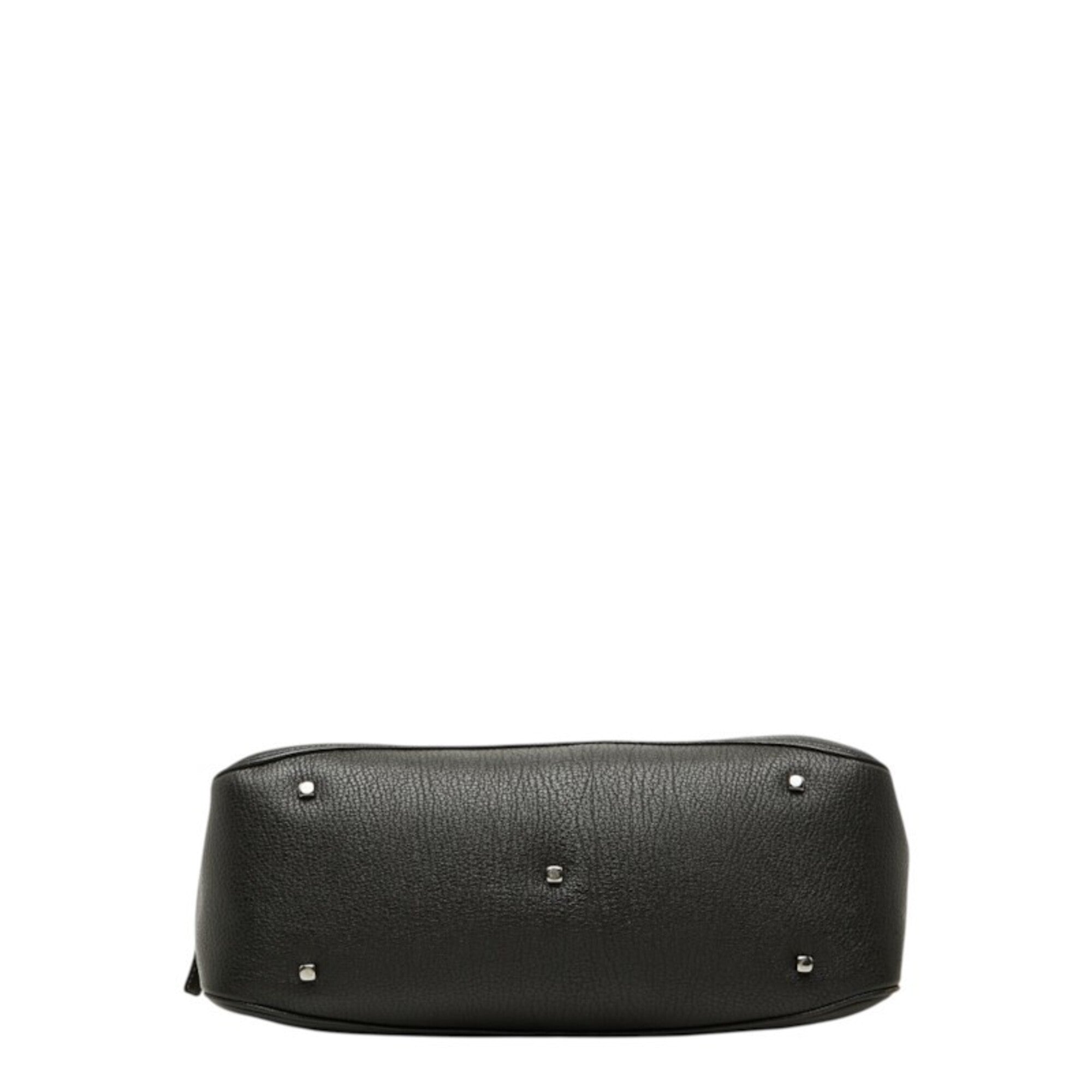 Salvatore Ferragamo Black Leather Handbag (Pre-Owned)