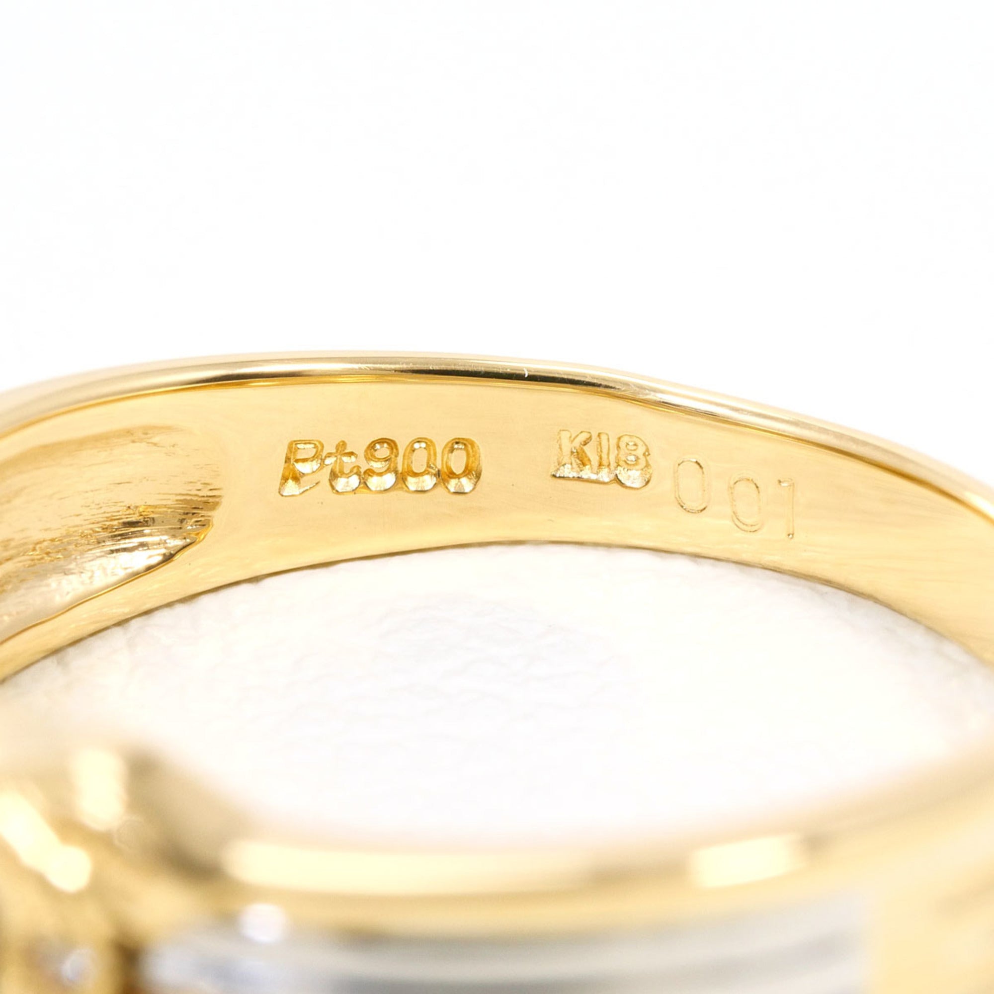 Unbranded Platinum Yellow Gold Yellow Gold (18K) Platinum 900 Band Ring (Pre-Owned)