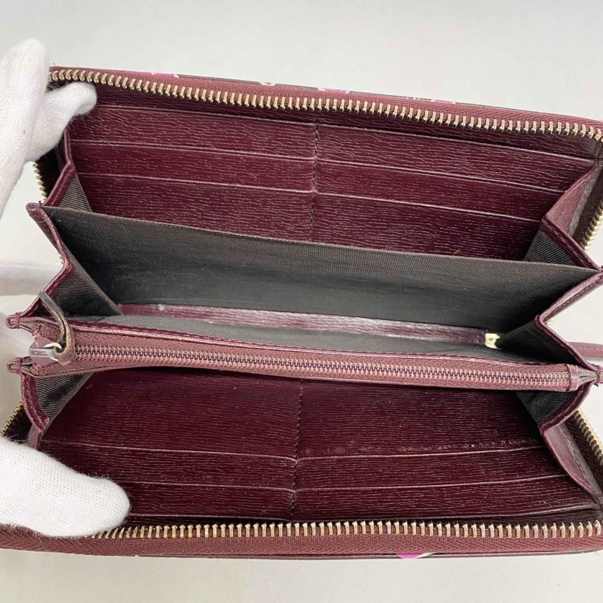 Gucci Pink Purple Long Wallet (Bi-Fold) (Pre-Owned)