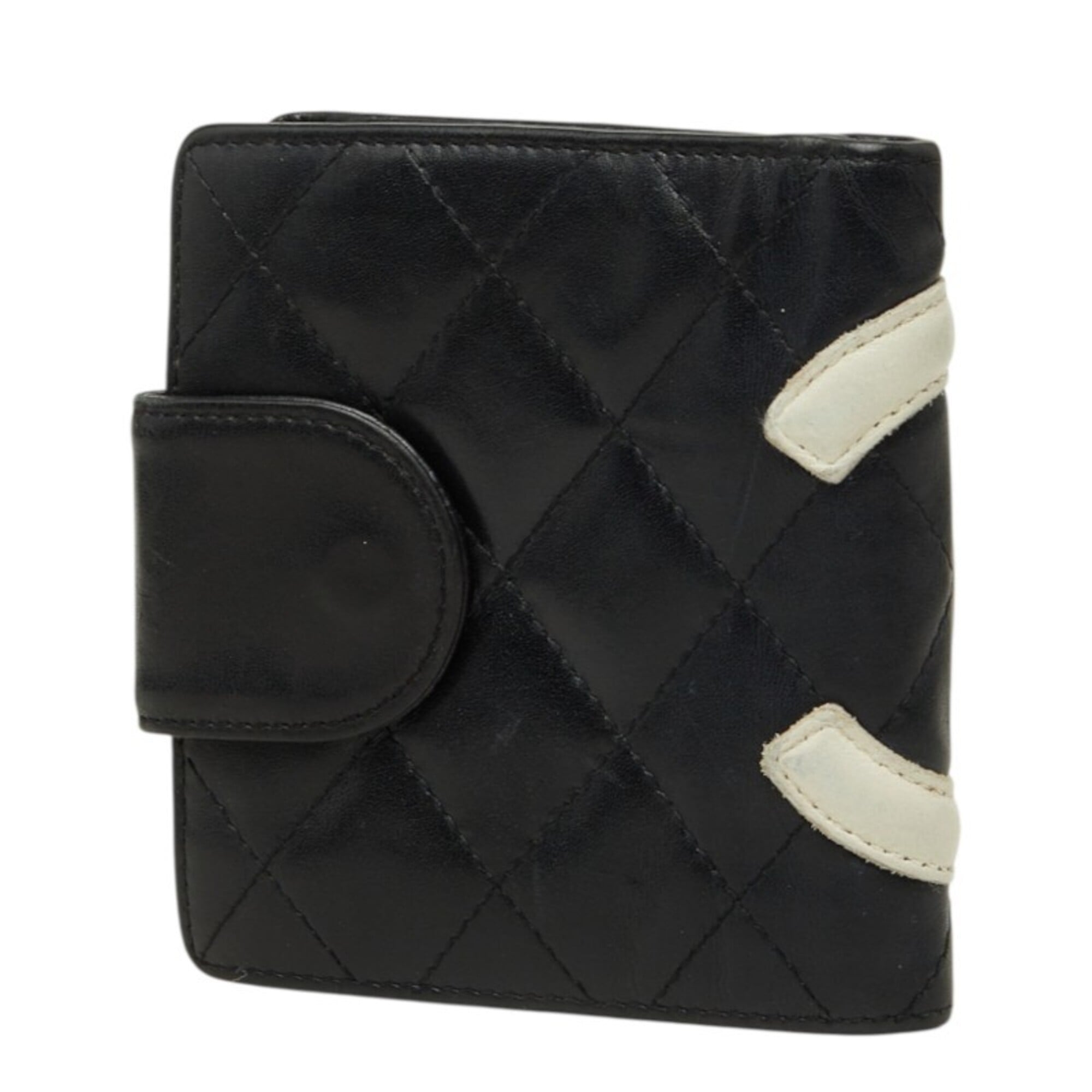 Chanel Black Pink Leather Wallet (Bi-Fold) (Pre-Owned)