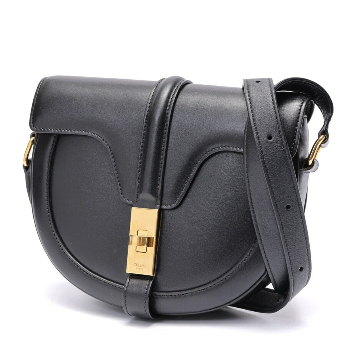 Celine Black Leather Shoulder Bag (Pre-Owned)