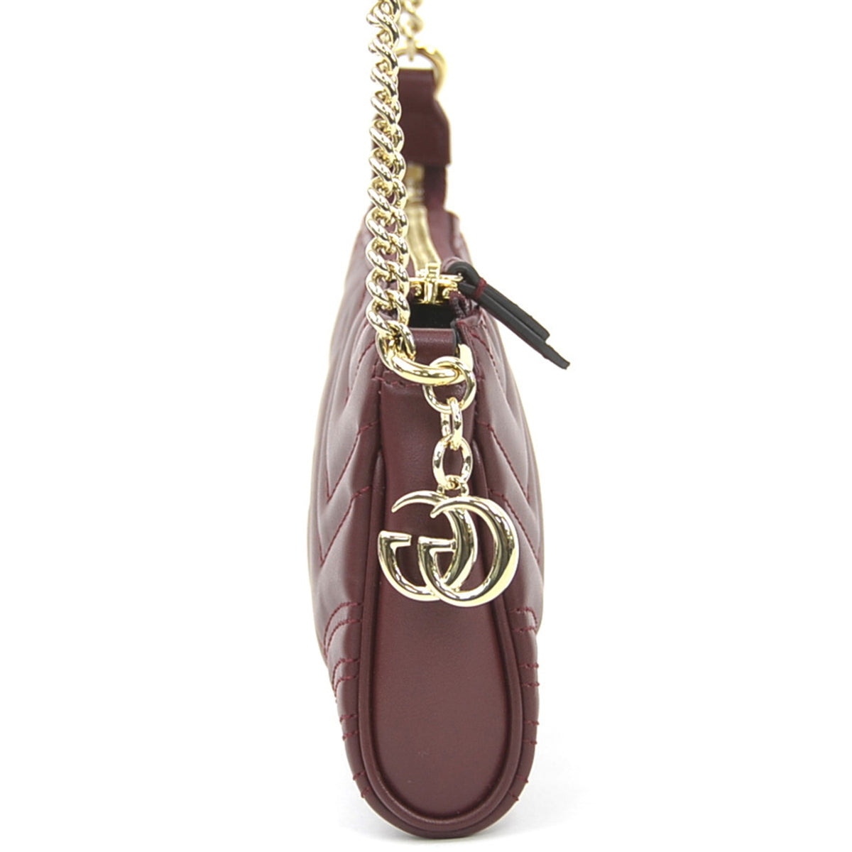 Gucci Bordeaux Leather Handbag (Pre-Owned)