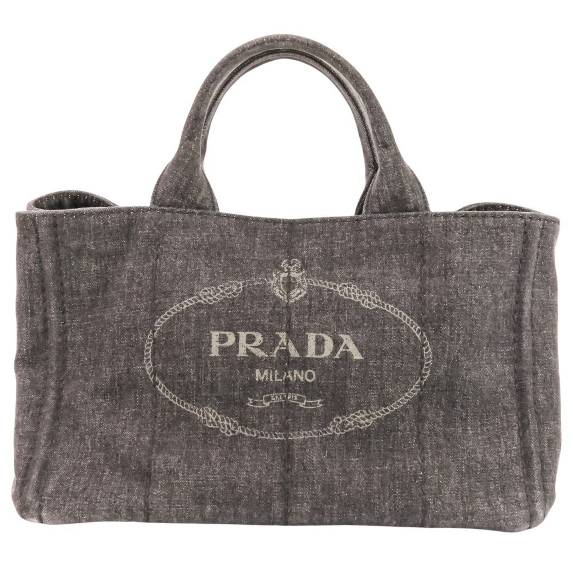 Prada Black Canapa Tote Bag (Pre-Owned)