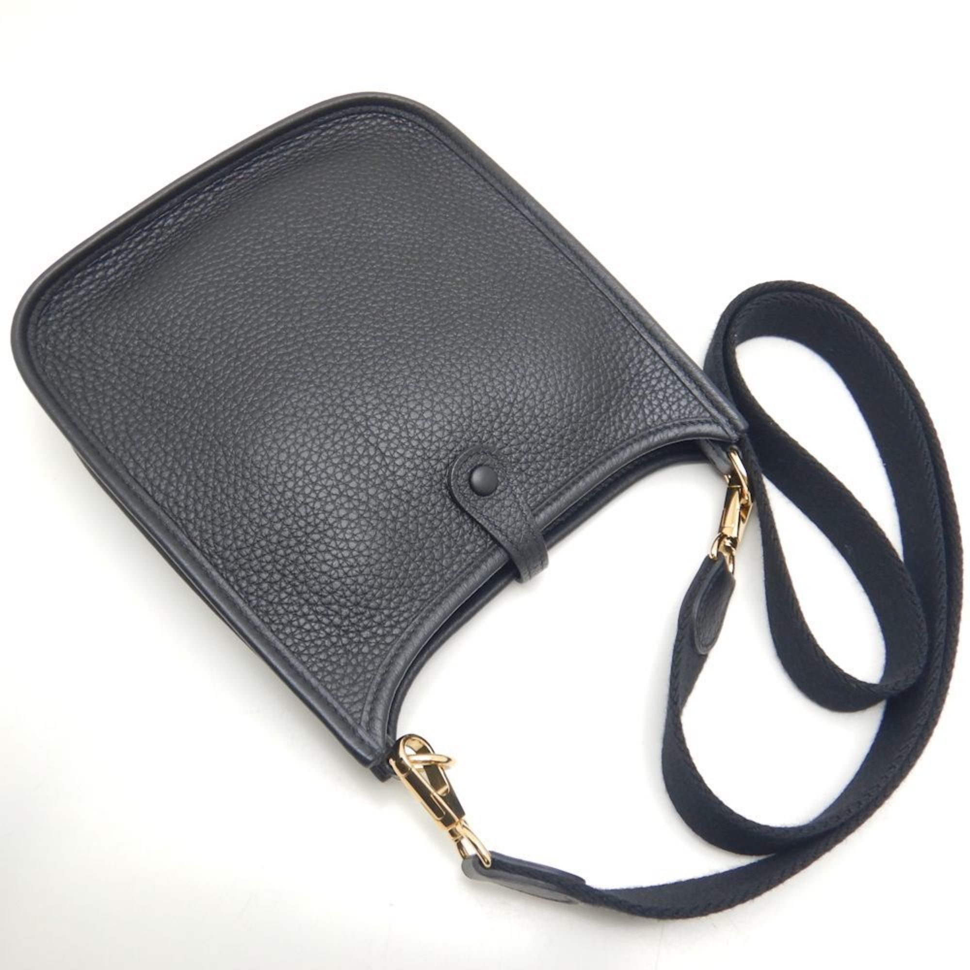 Hermes Black Taurillon Clemence Leather Shoulder Bag (Pre-Owned)