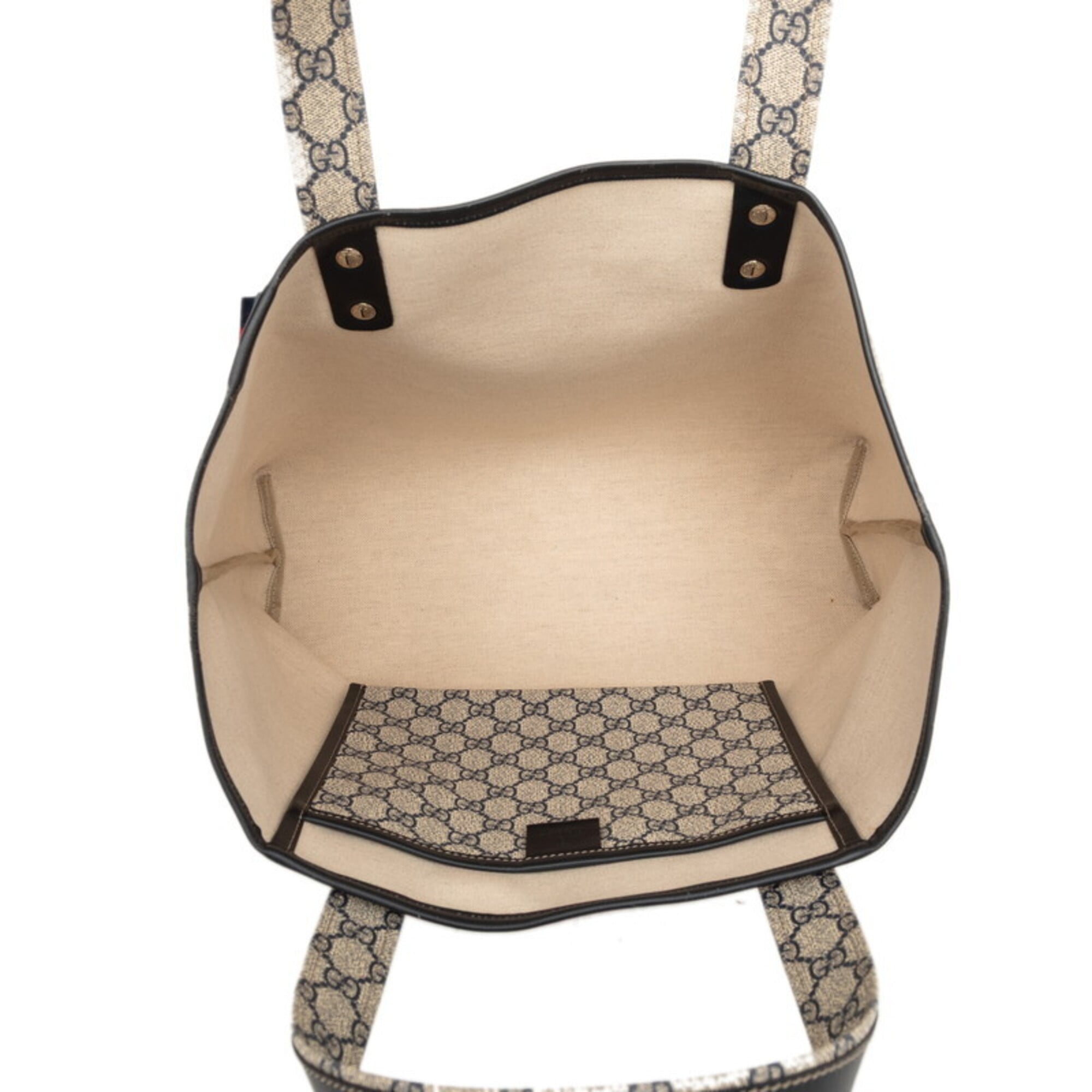 Gucci Beige Brown Pvc Leather Shoulder Bag Tote Bag (Pre-Owned)