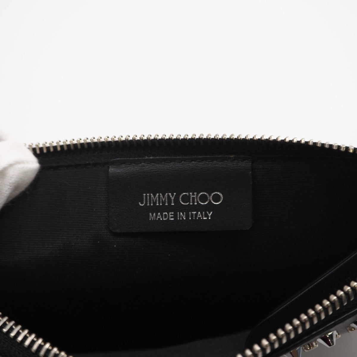 Jimmy Choo Black Leather Clutch Bag (Pre-Owned)