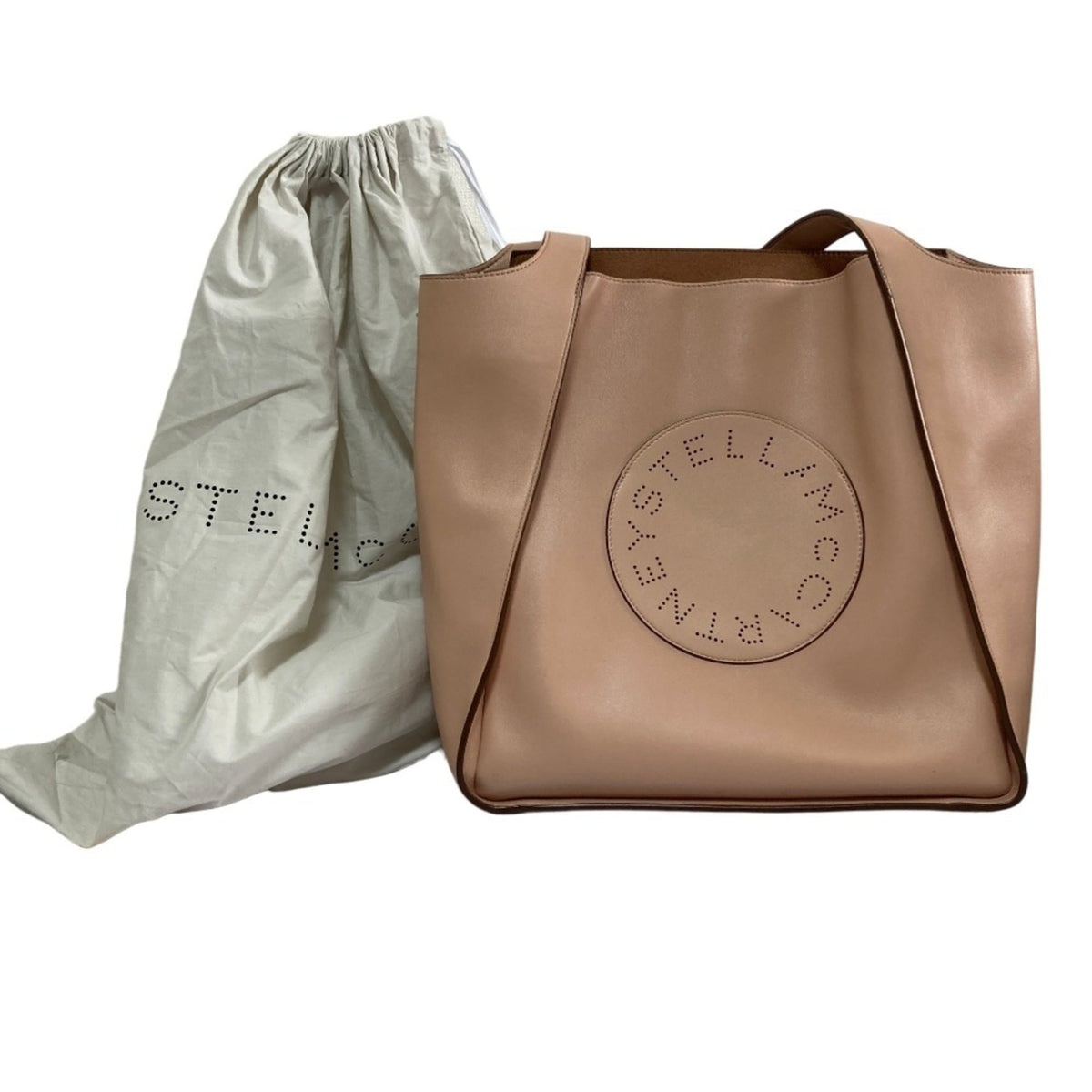 Stella Mccartney Pink Beige Handbag Pouch Tote Bag (Pre-Owned)