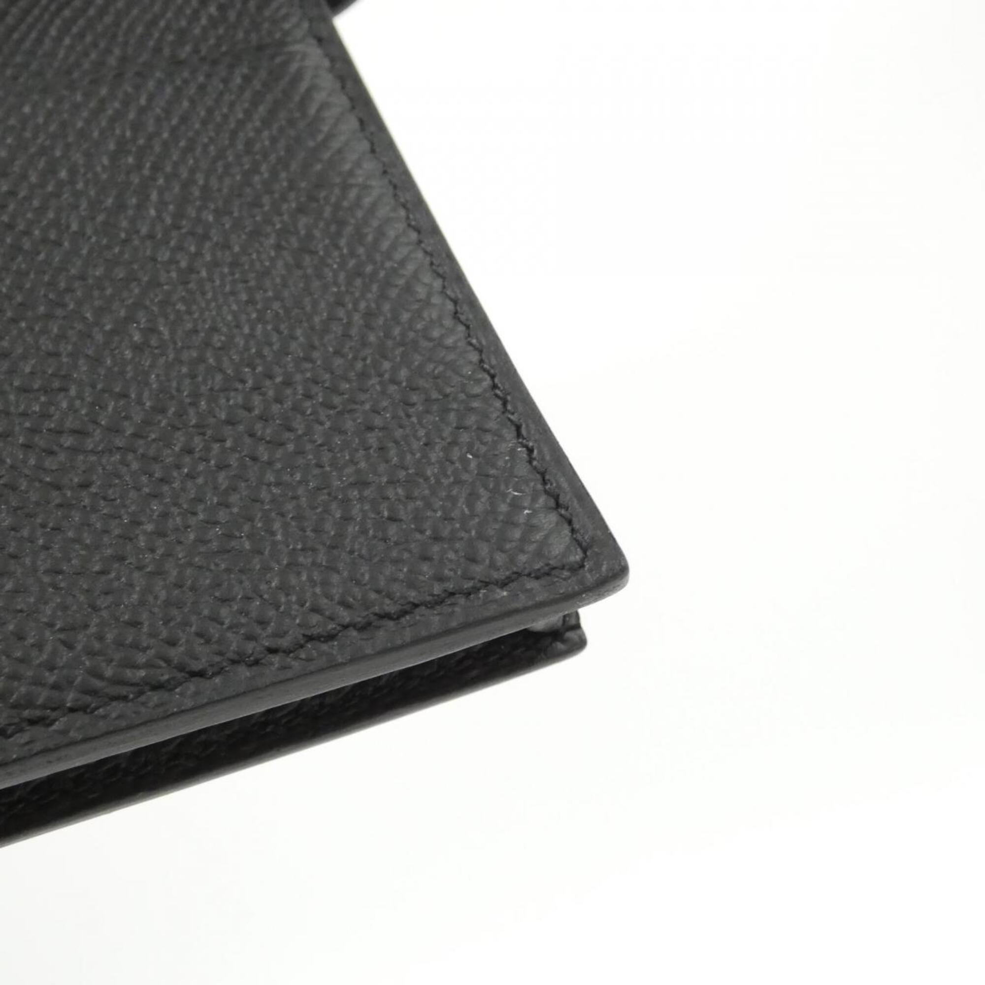 Hermes Black Epsom Leather Long Wallet (Bi-Fold) (Pre-Owned)
