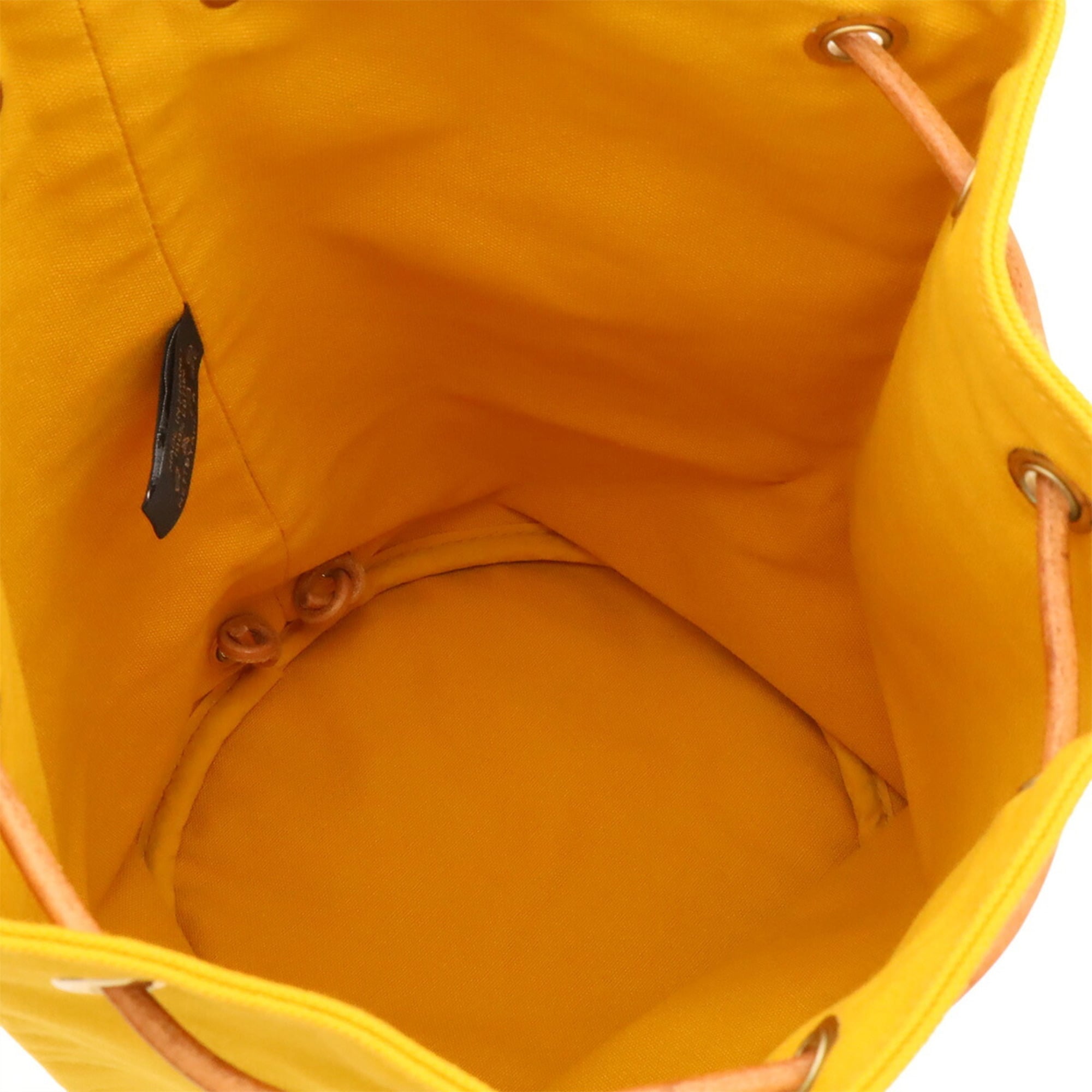 Hermes Yellow Canvas Leather Shoulder Bag (Pre-Owned)