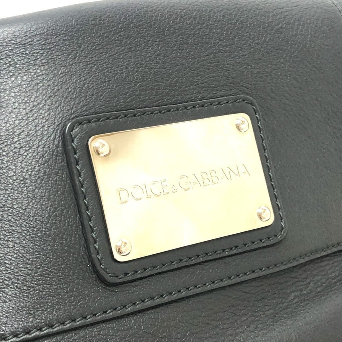 Dolce & Gabbana Black Leather Shoulder Bag (Pre-Owned)