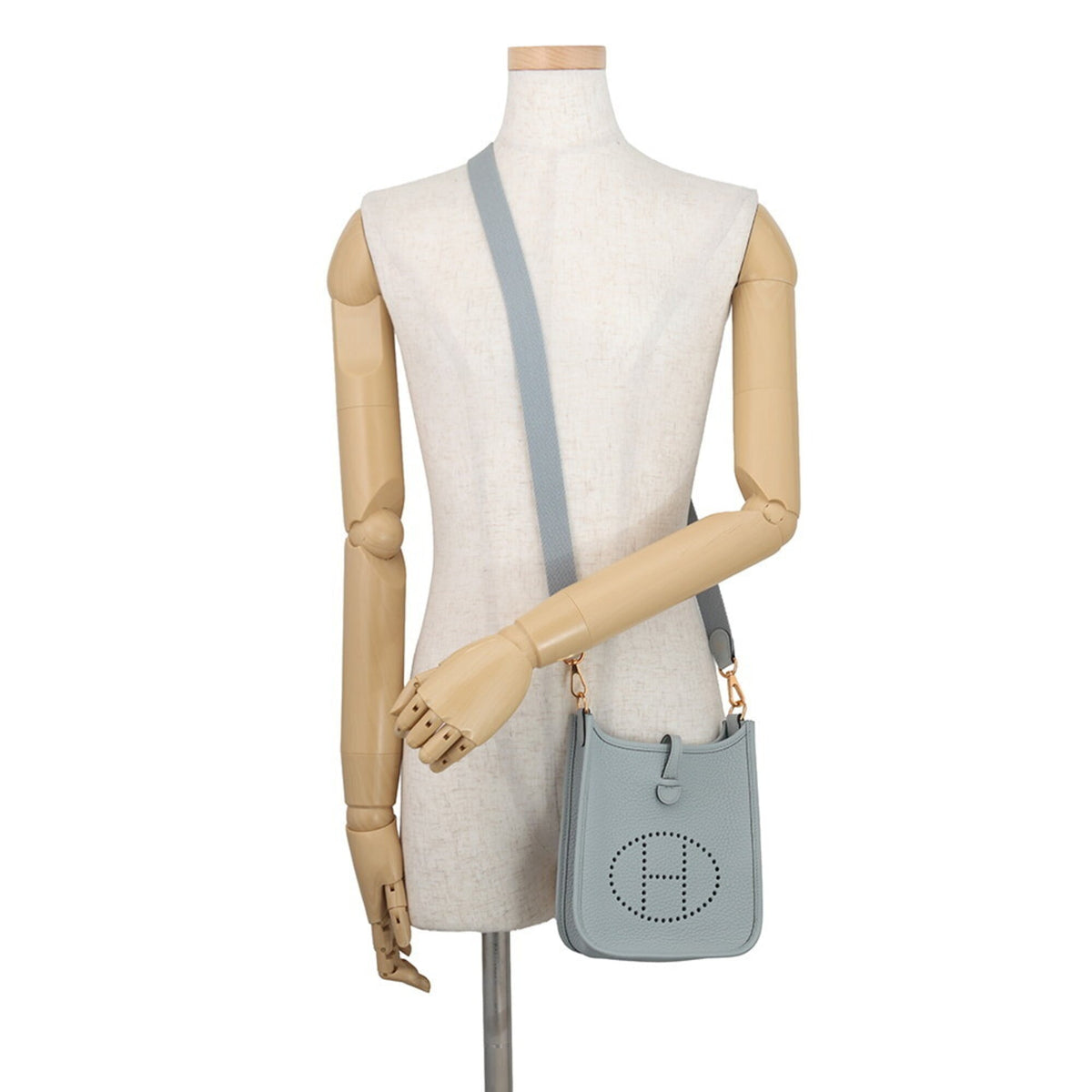 Hermes Evelyne Gold Taurillon Clemence Leather Handbag Shoulder Bag (Pre-Owned)