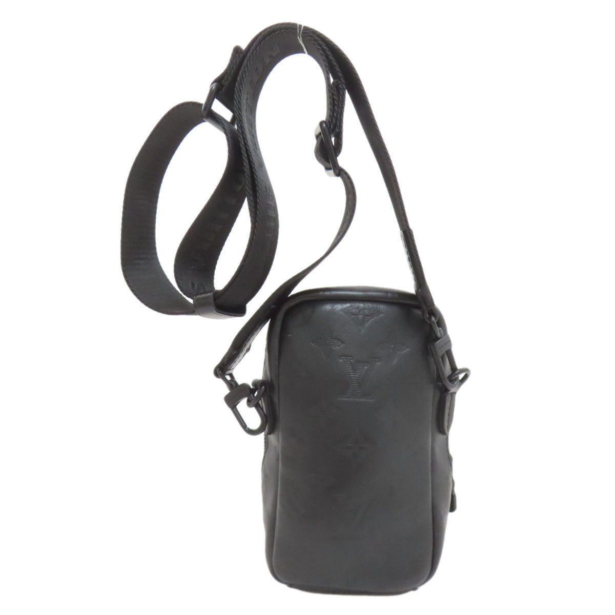 Louis Vuitton Noir Monogram Shadow Shoulder Bag (Pre-Owned)