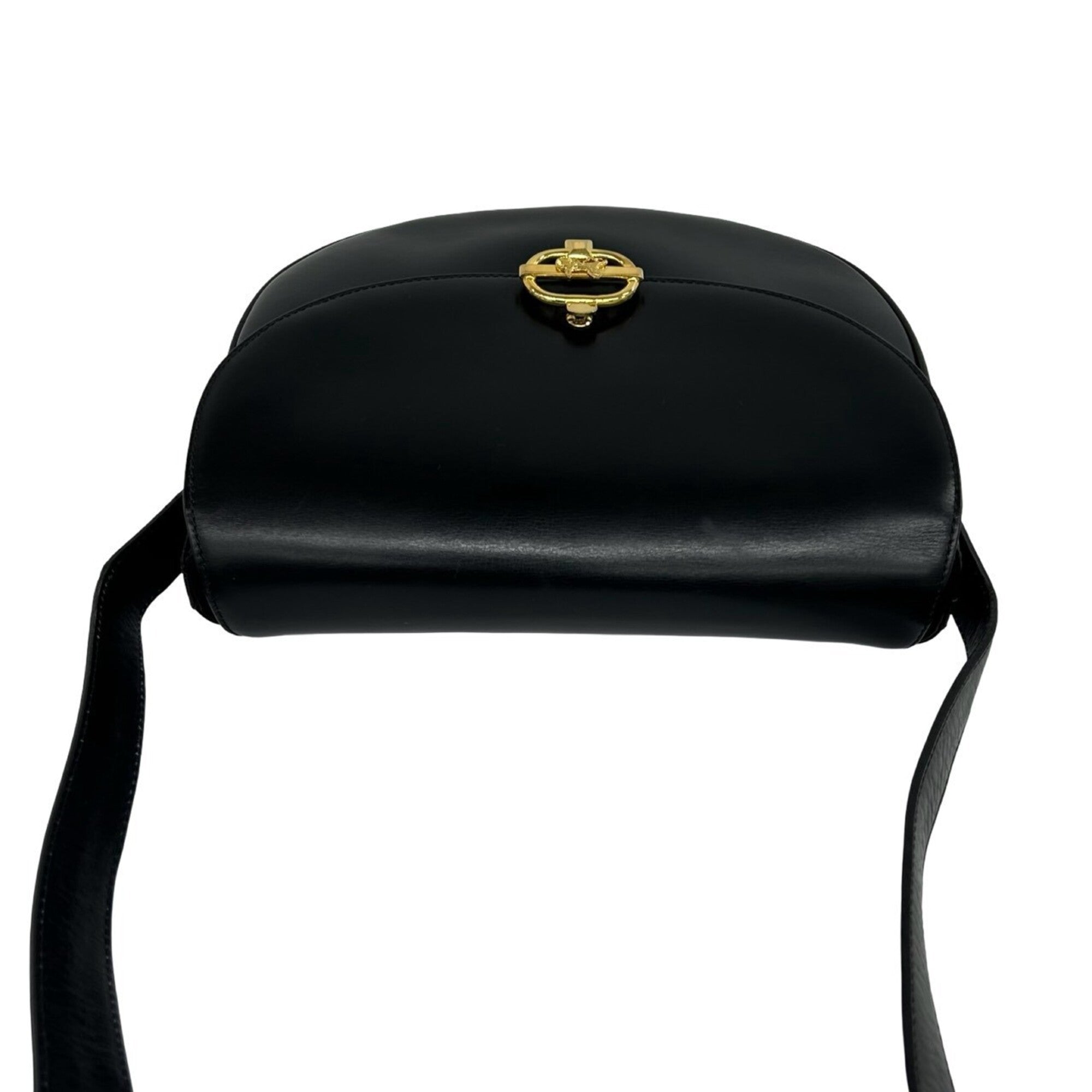 Celine Black Leather Pochette Shoulder Bag (Pre-Owned)
