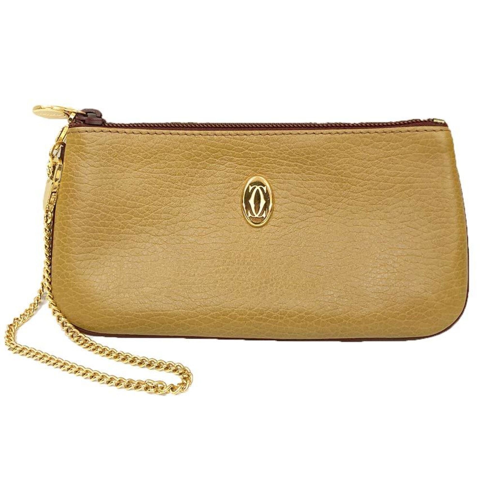 Cartier Beige Leather Pouch (Pre-Owned)