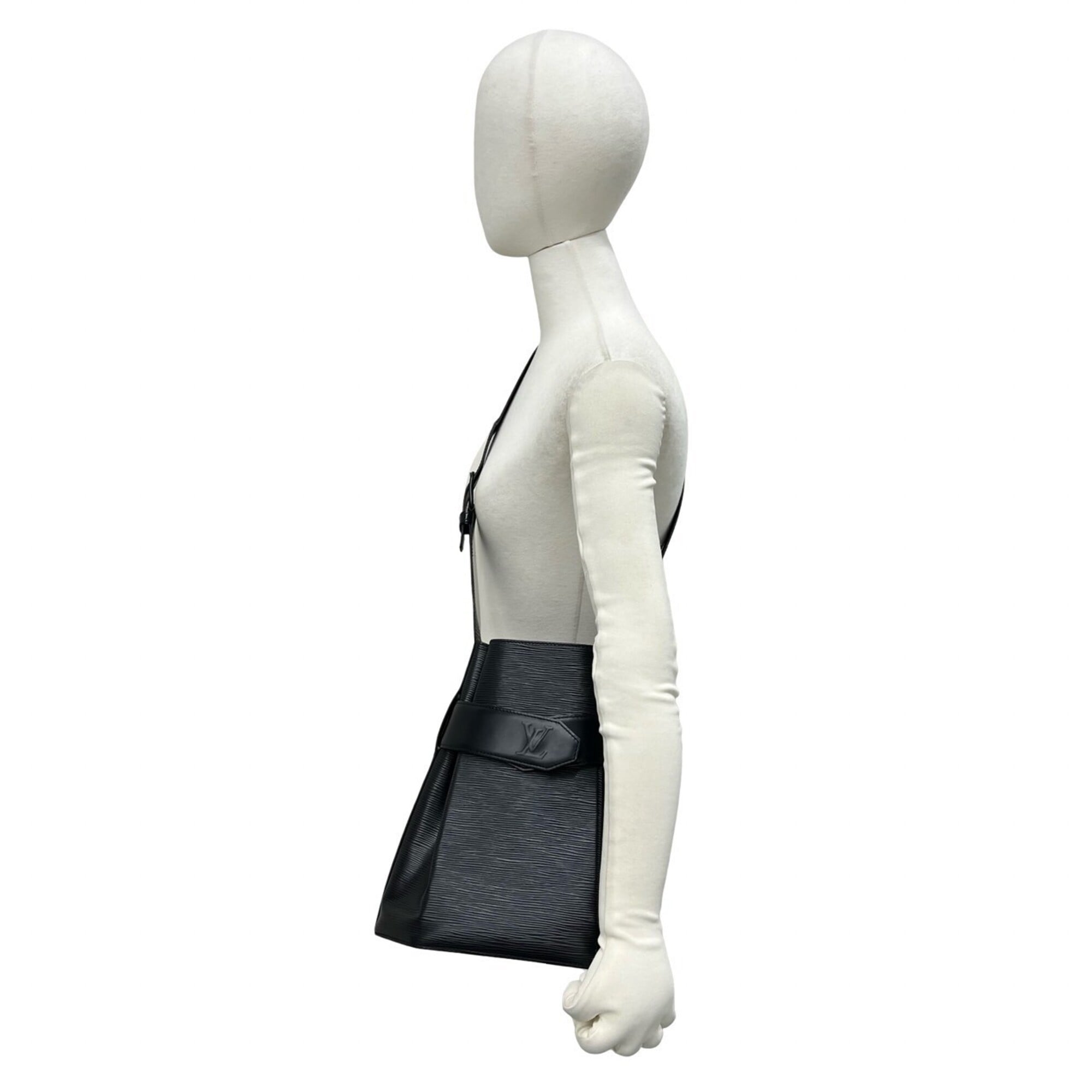 Louis Vuitton Black Leather Shoulder Bag (Pre-Owned)