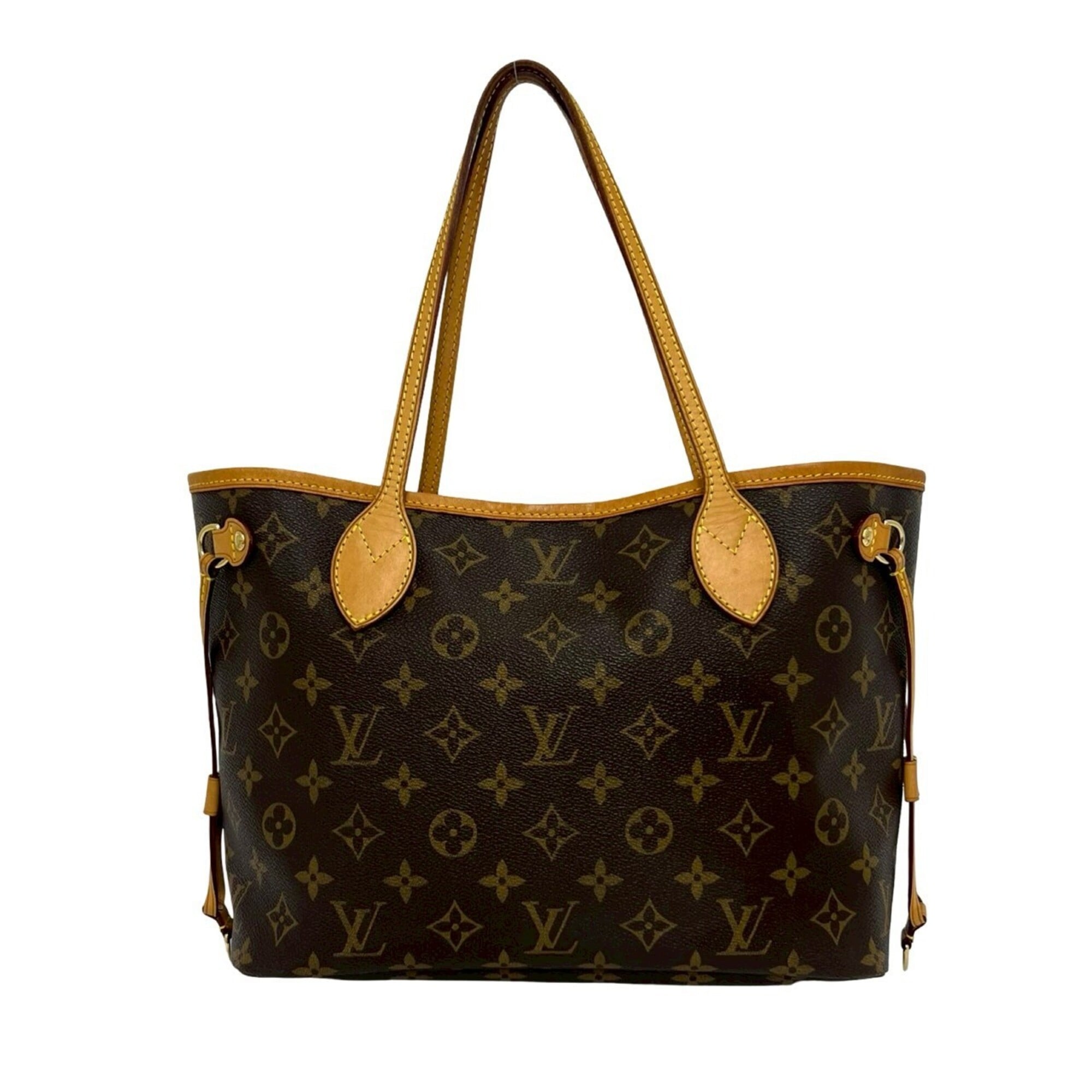 Louis Vuitton Brown Leather Pvc Handbag Tote Bag (Pre-Owned)