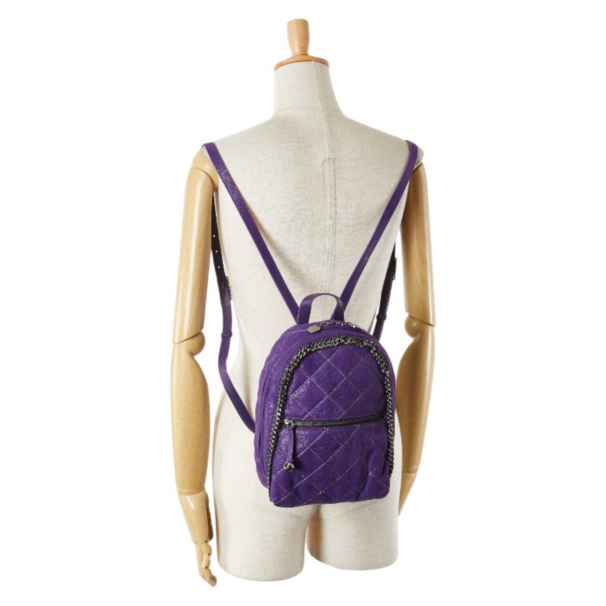 Stella Mccartney Purple Polyester Leather Backpack (Pre-Owned)