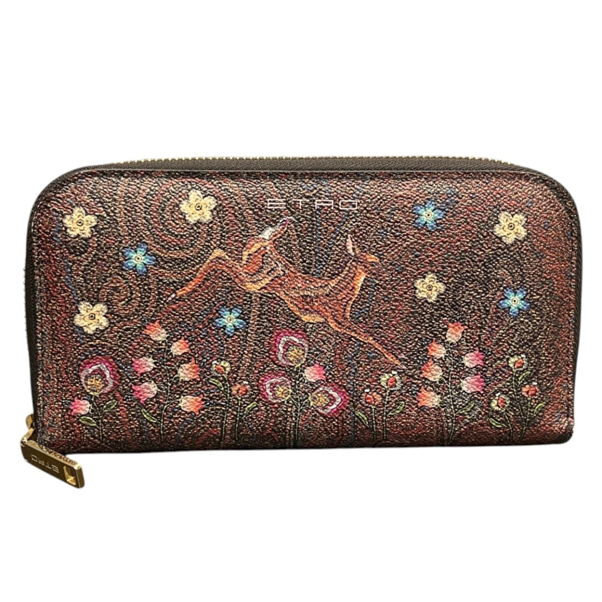 Etro Brown Pvc Leather Coin Purse/Coin Case (Pre-Owned)