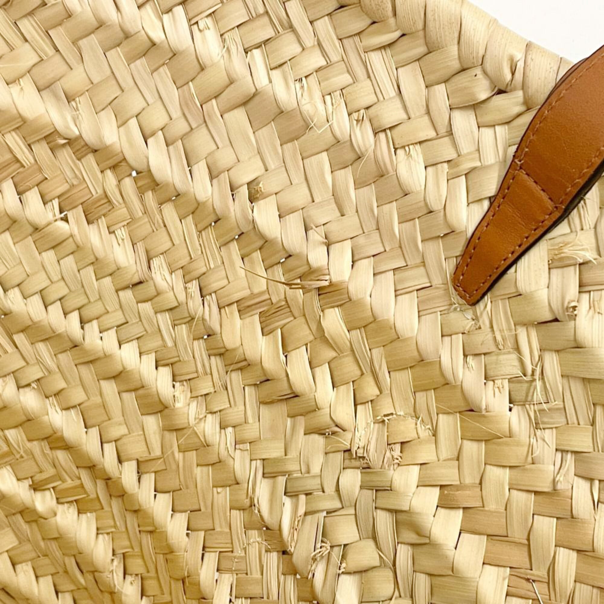 Celine Beige Raffia Leather Tote Bag (Pre-Owned)