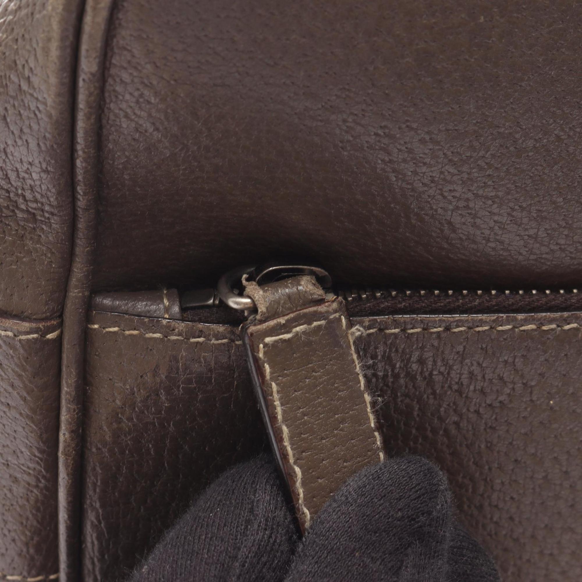 Prada Brown Leather Shoulder Bag (Pre-Owned)