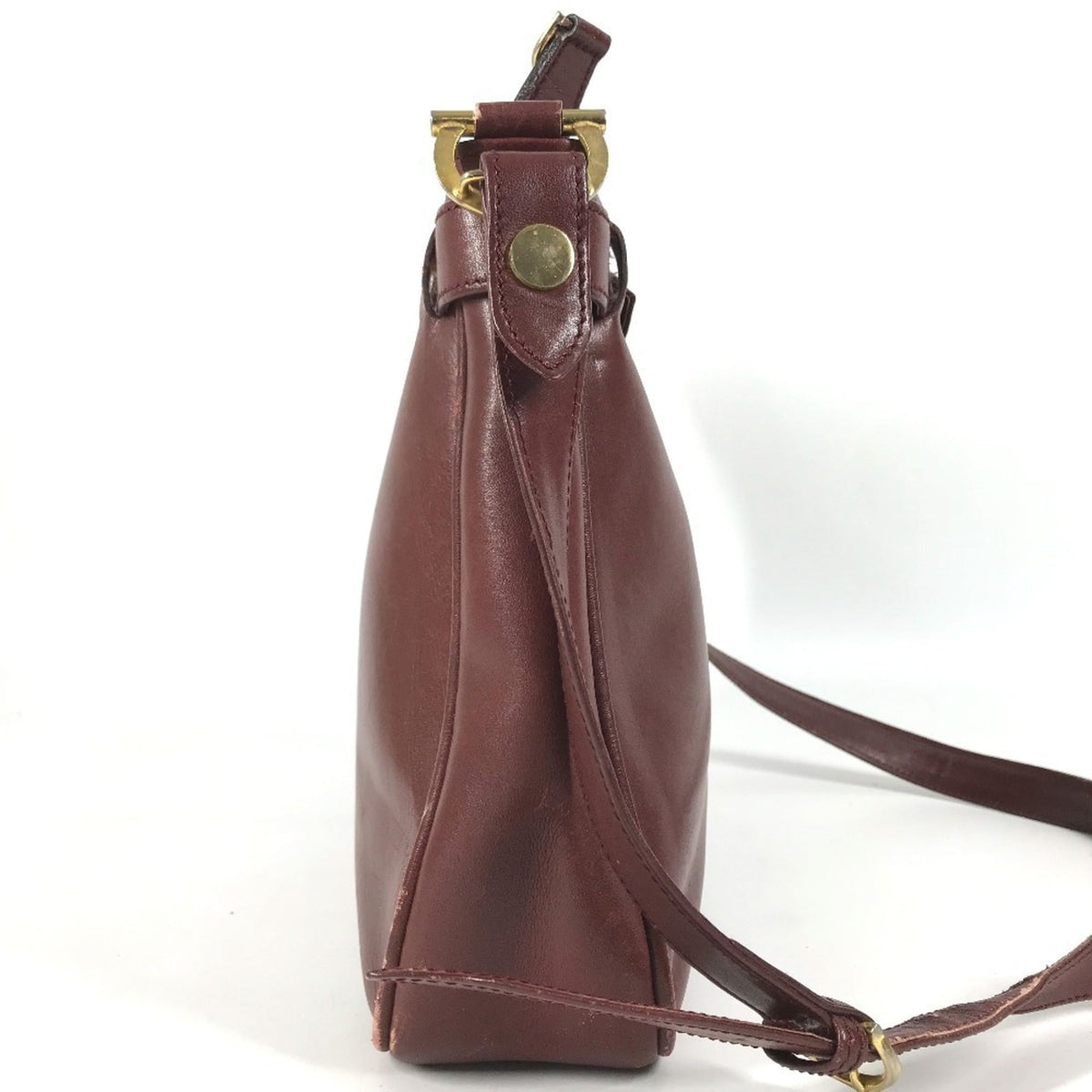 Cartier Wine Red Leather Shoulder Bag (Pre-Owned)