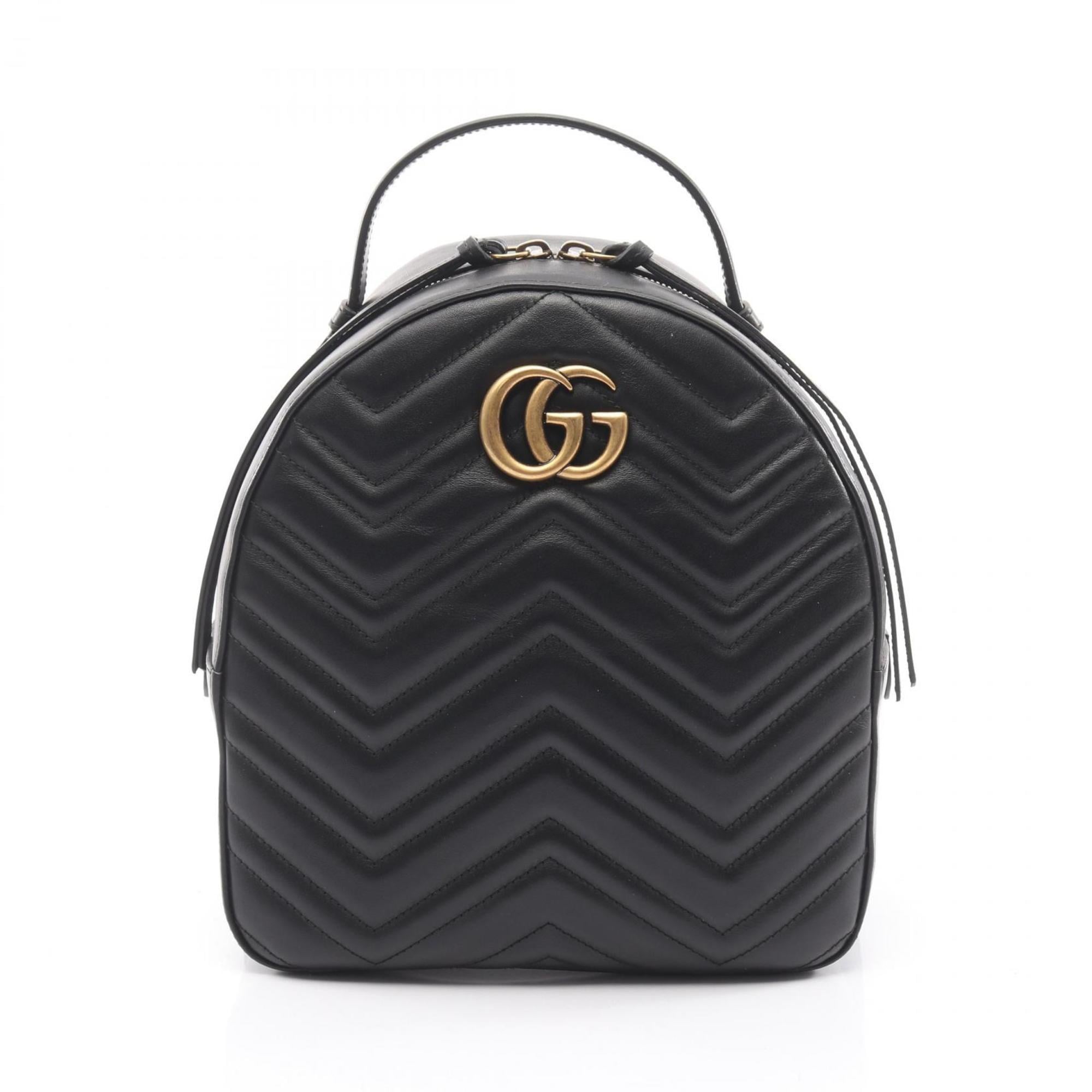 Gucci Black Leather Backpack (Pre-Owned)