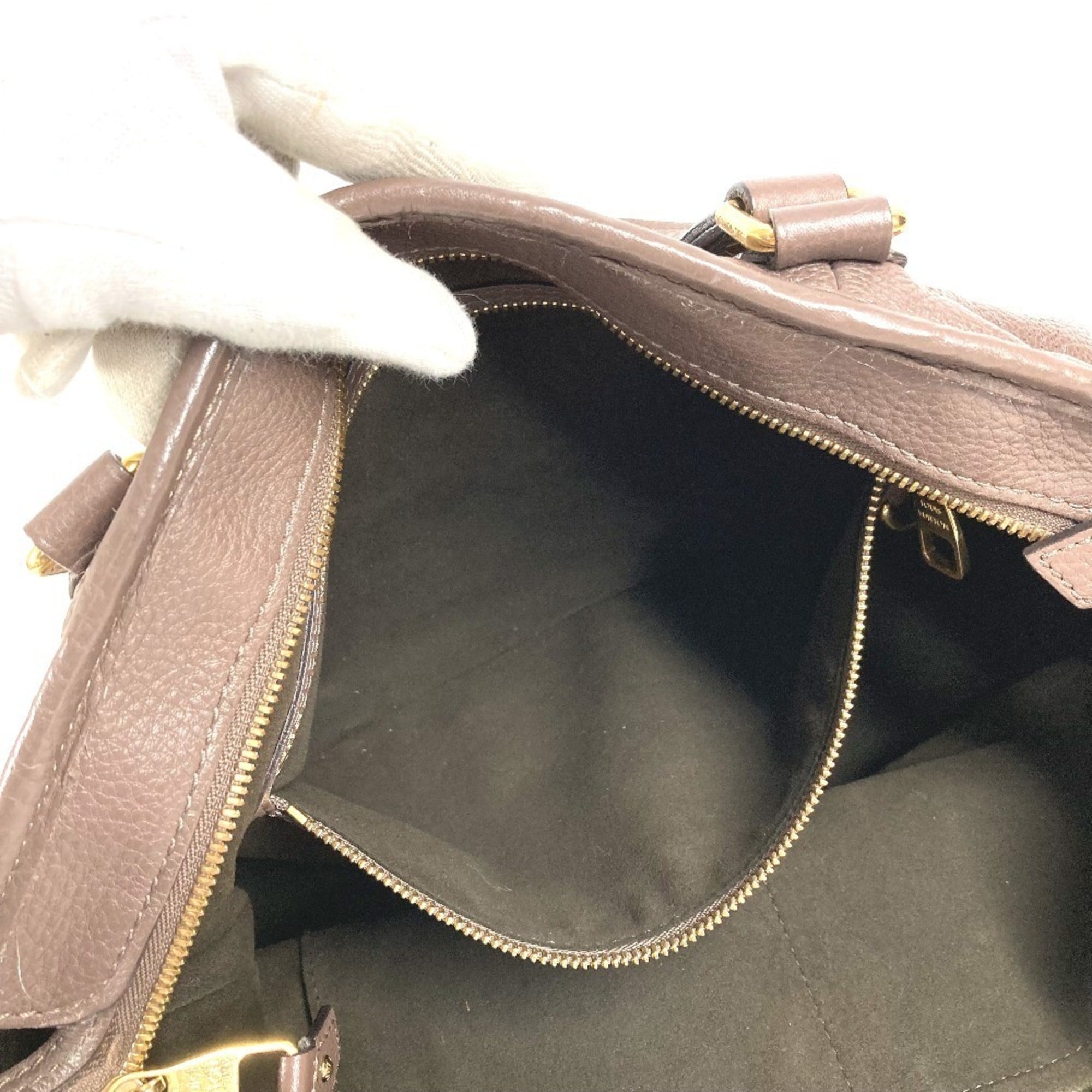 Louis Vuitton Brown Monogram Mahina Leather Leather Handbag Shoulder Bag Tote Bag (Pre-Owned)