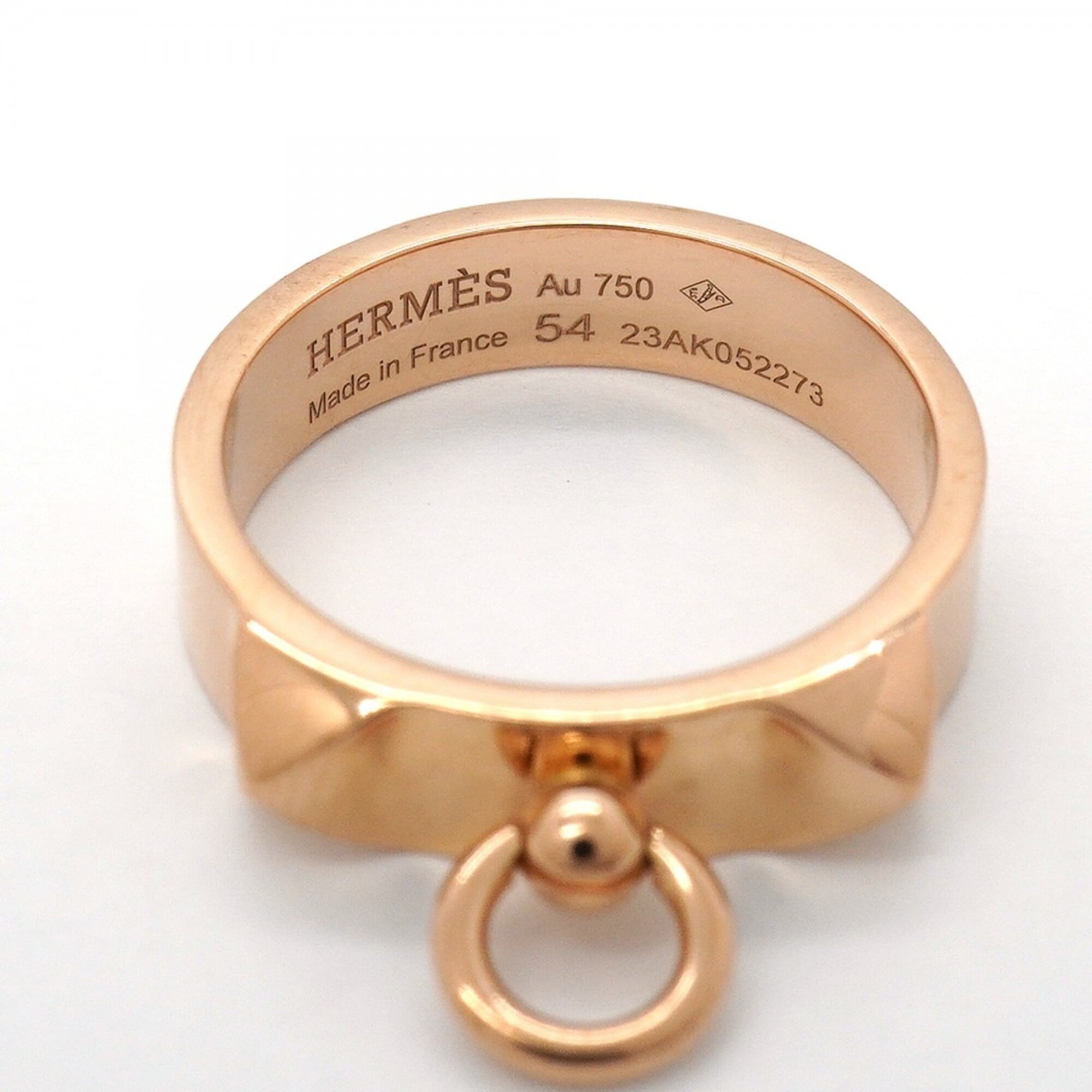 Hermes Pink Gold (18K) Band Ring (Pre-Owned)