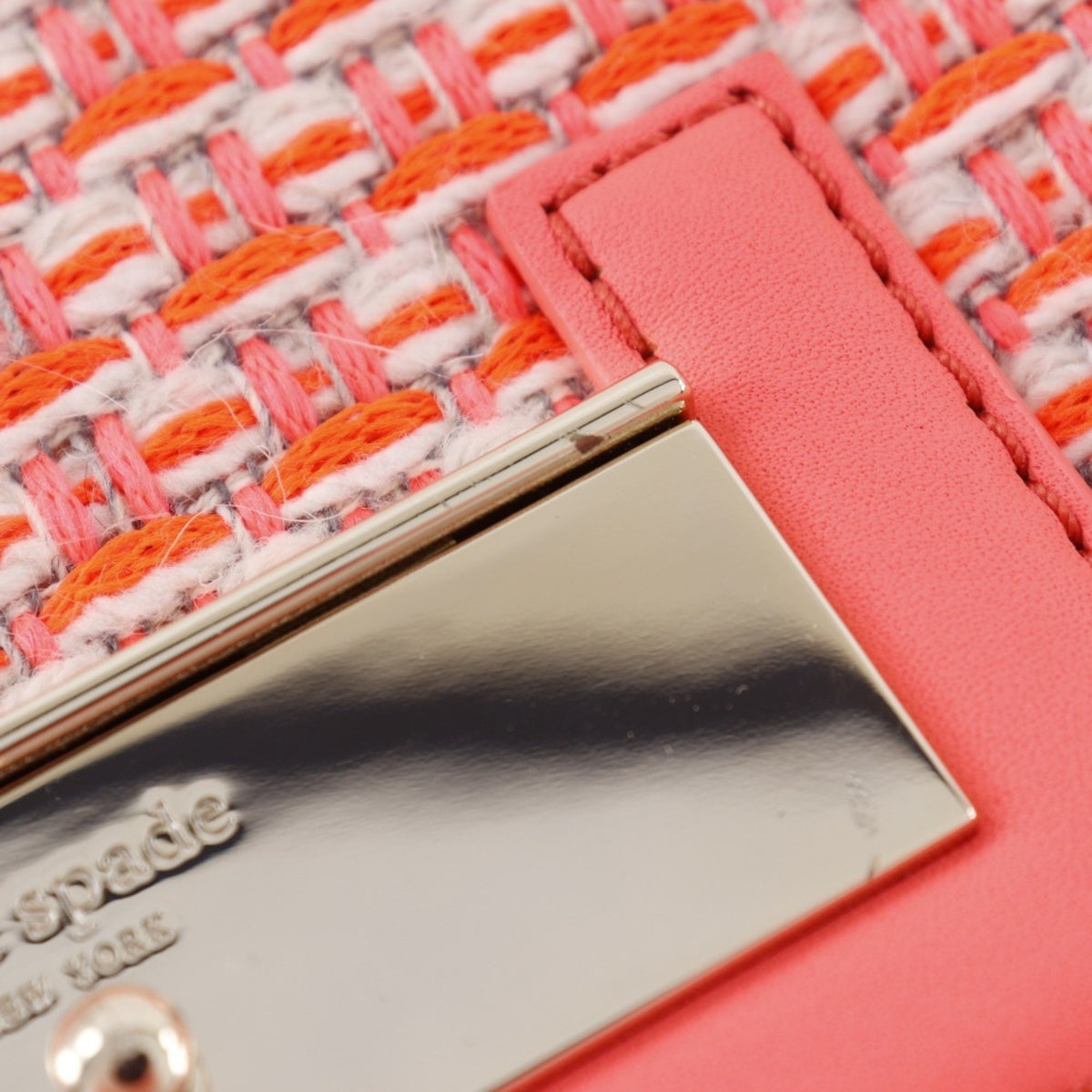 Kate Spade Orange Tweed Shoulder Bag (Pre-Owned)