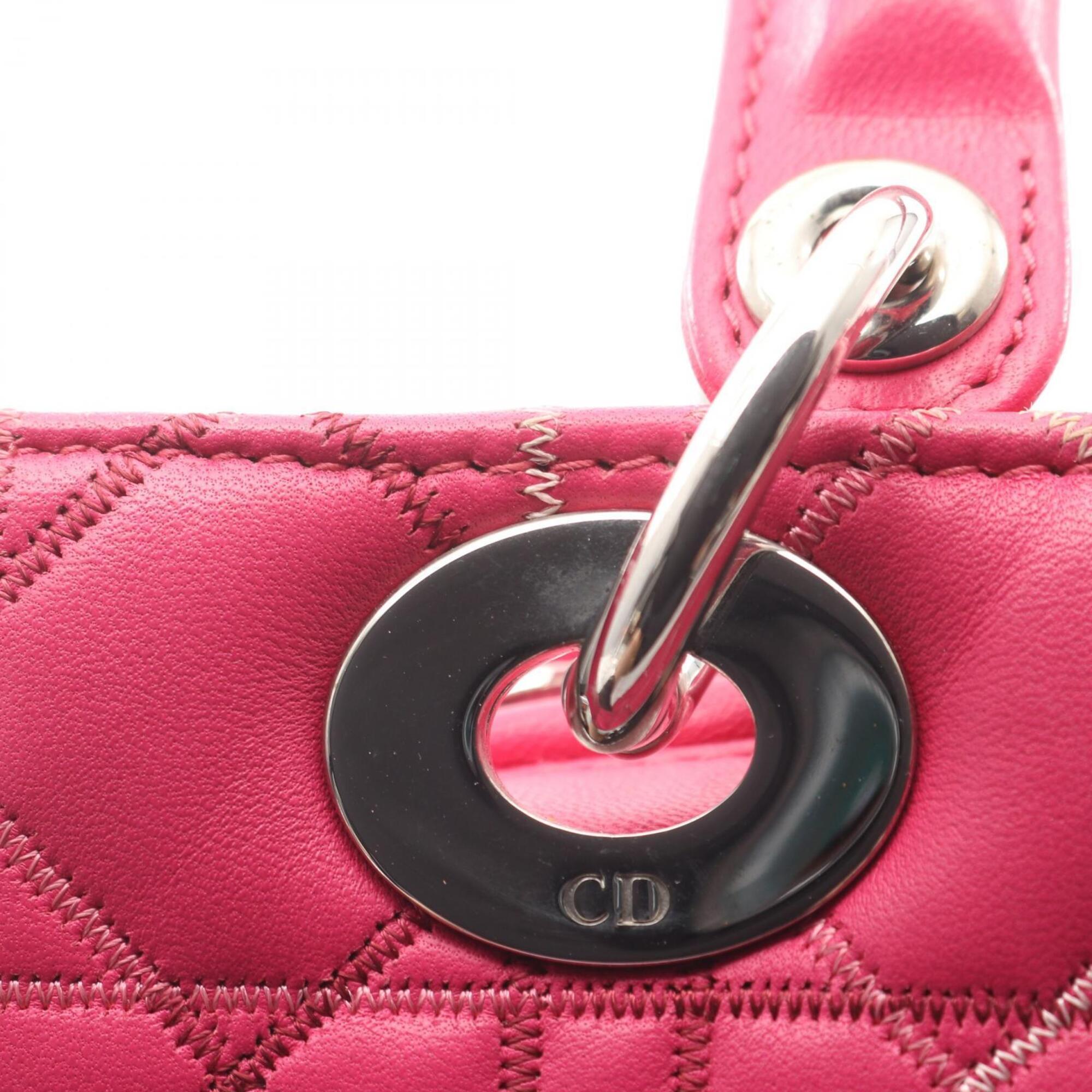 Christian Dior Pink Leather Handbag (Pre-Owned)