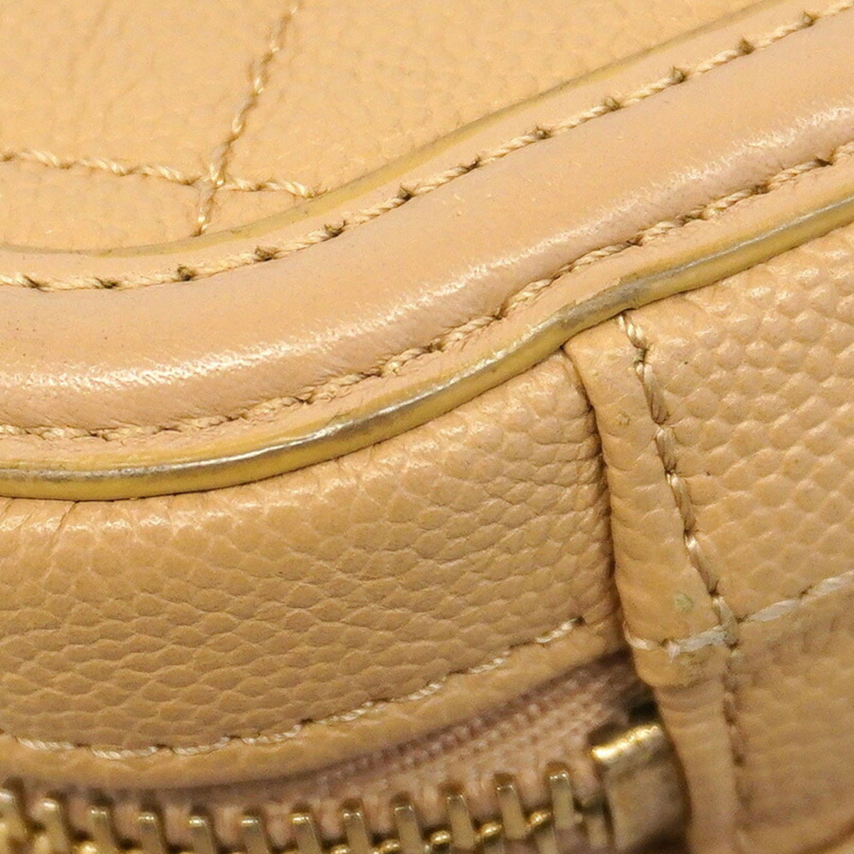 Chanel Beige Grained Calfskin Vanity Bag (Pre-Owned)