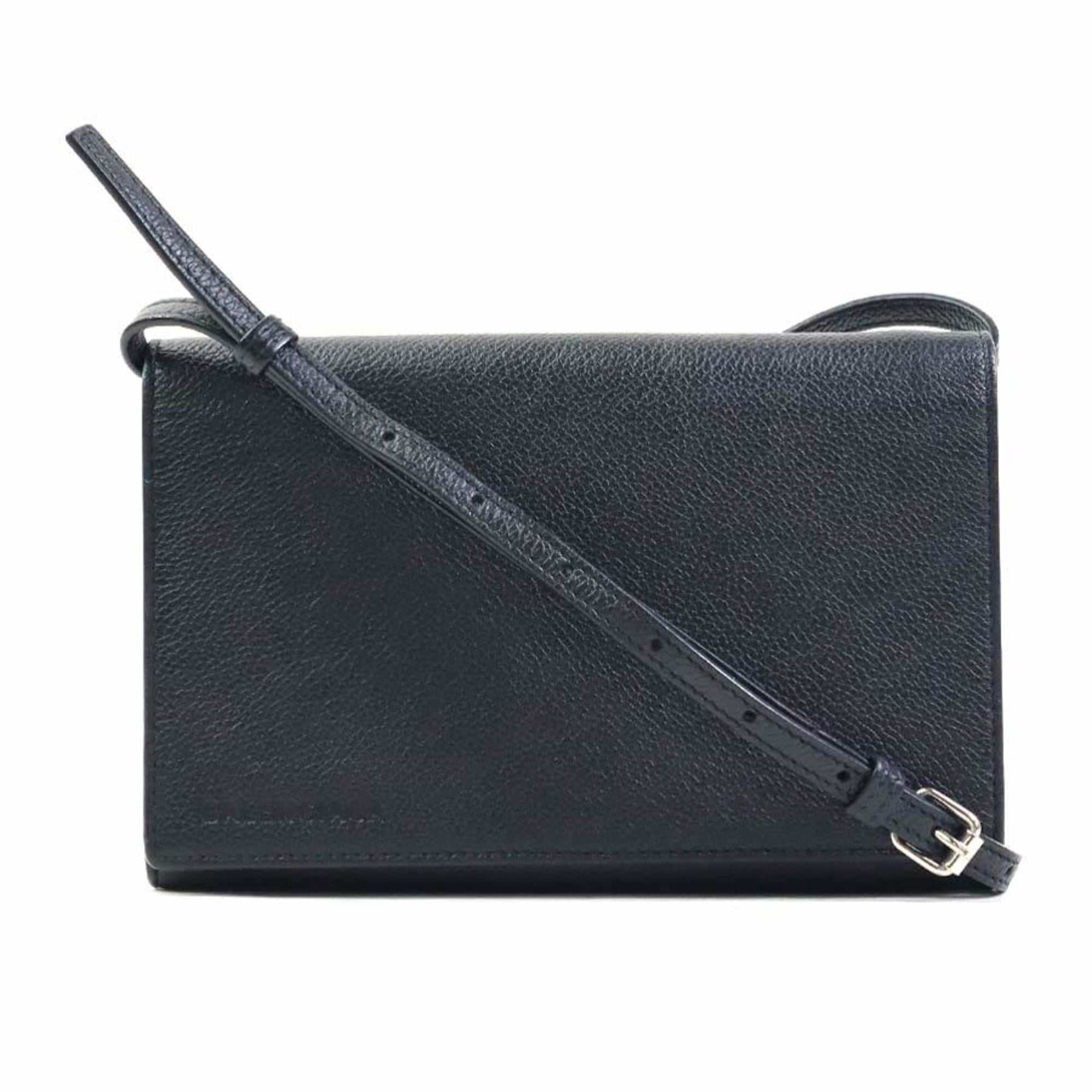 Balenciaga Black Leather Pouch Shoulder Bag (Pre-Owned)