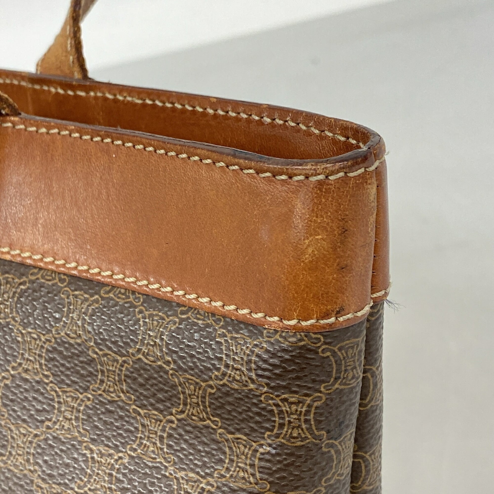 Celine Brown Pvc Handbag (Pre-Owned)