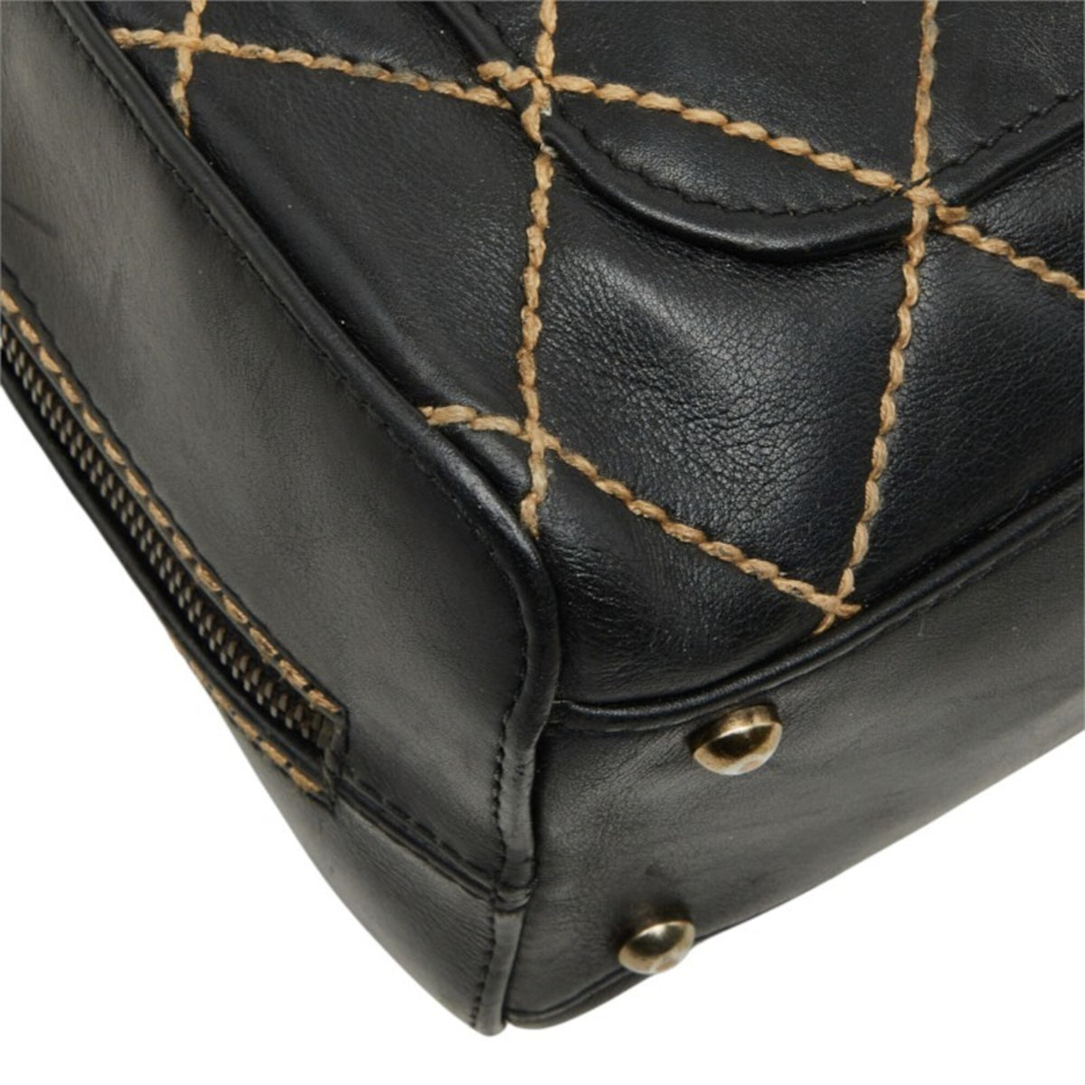 Chanel Black Leather Handbag Pouch (Pre-Owned)