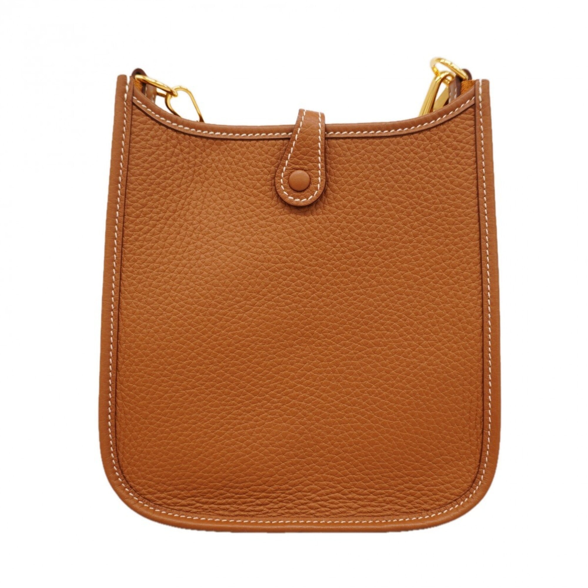 Hermes Gold Taurillon Clemence Leather Shoulder Bag (Pre-Owned)