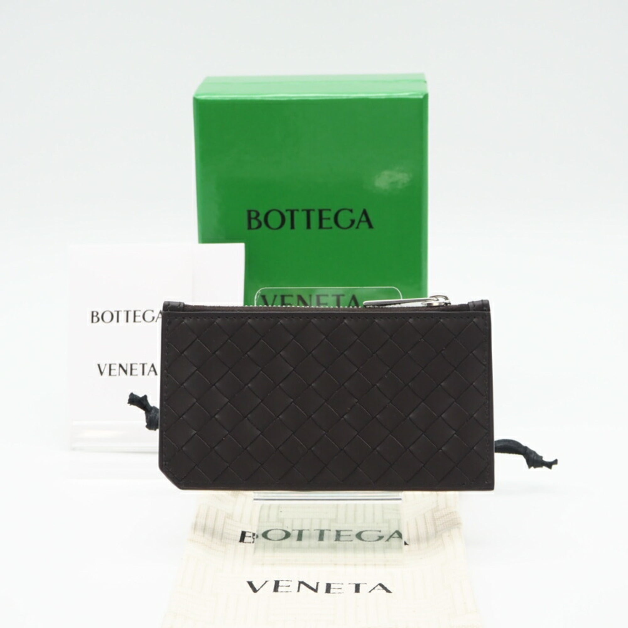 Bottega Veneta Brown Leather Coin Purse/Coin Case (Pre-Owned)
