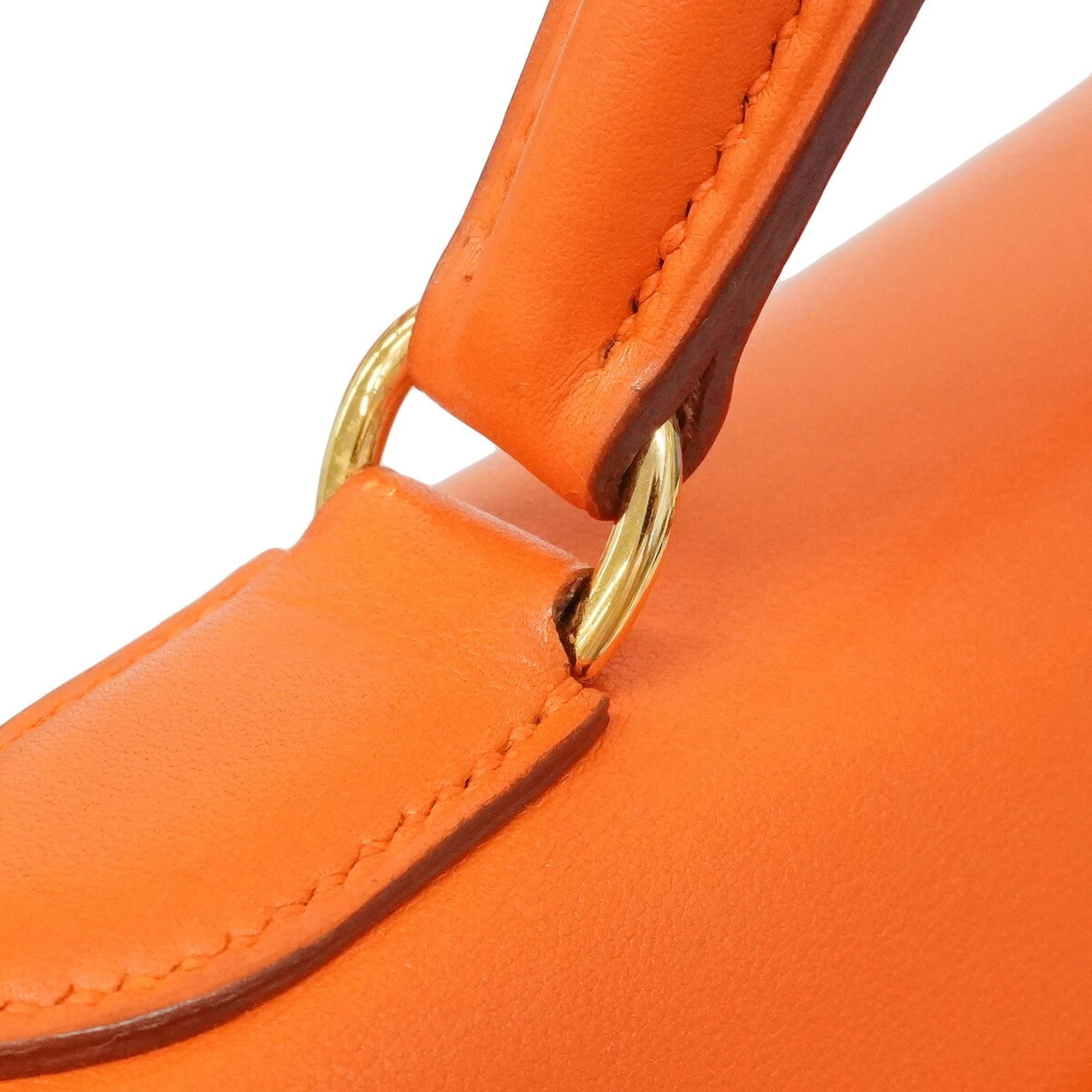 Hermes Orange Gulliver Leather Handbag (Pre-Owned)