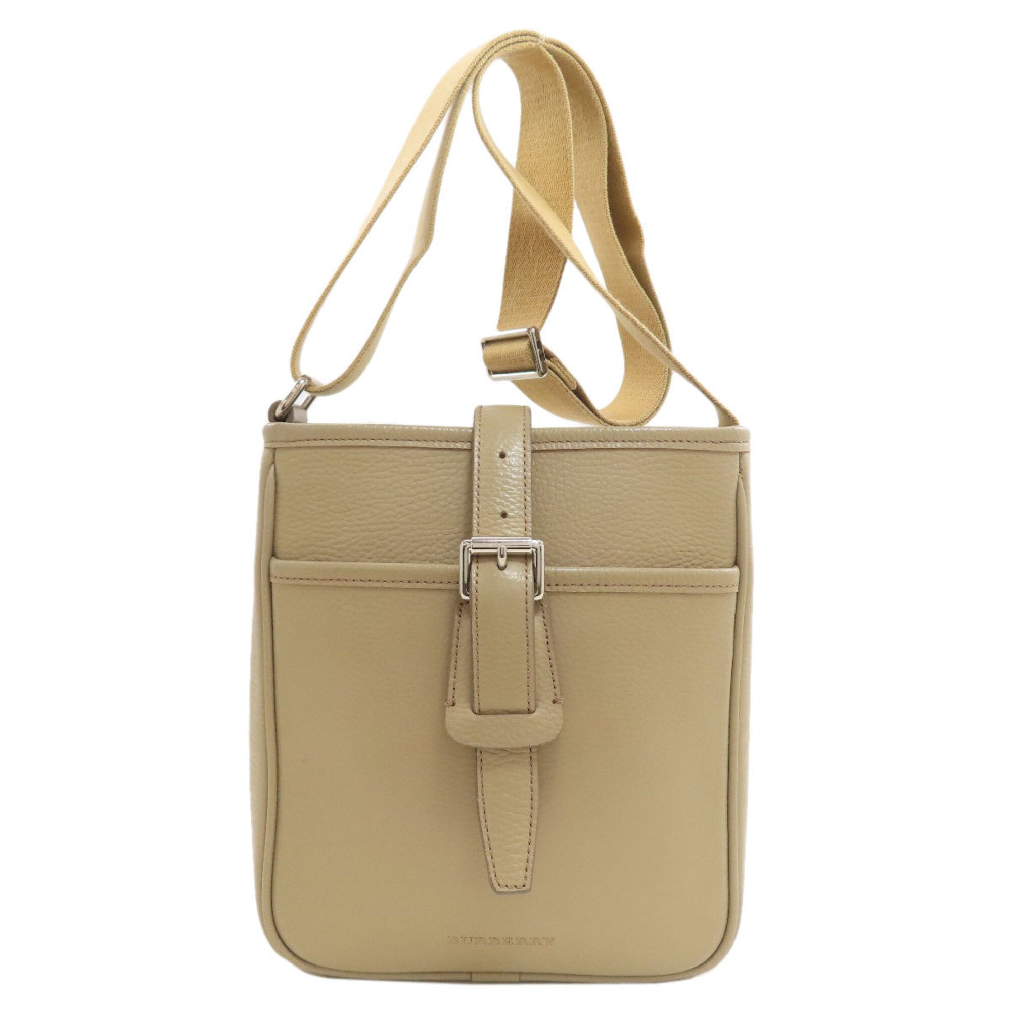 Burberry Beige Leather Shoulder Bag (Pre-Owned)