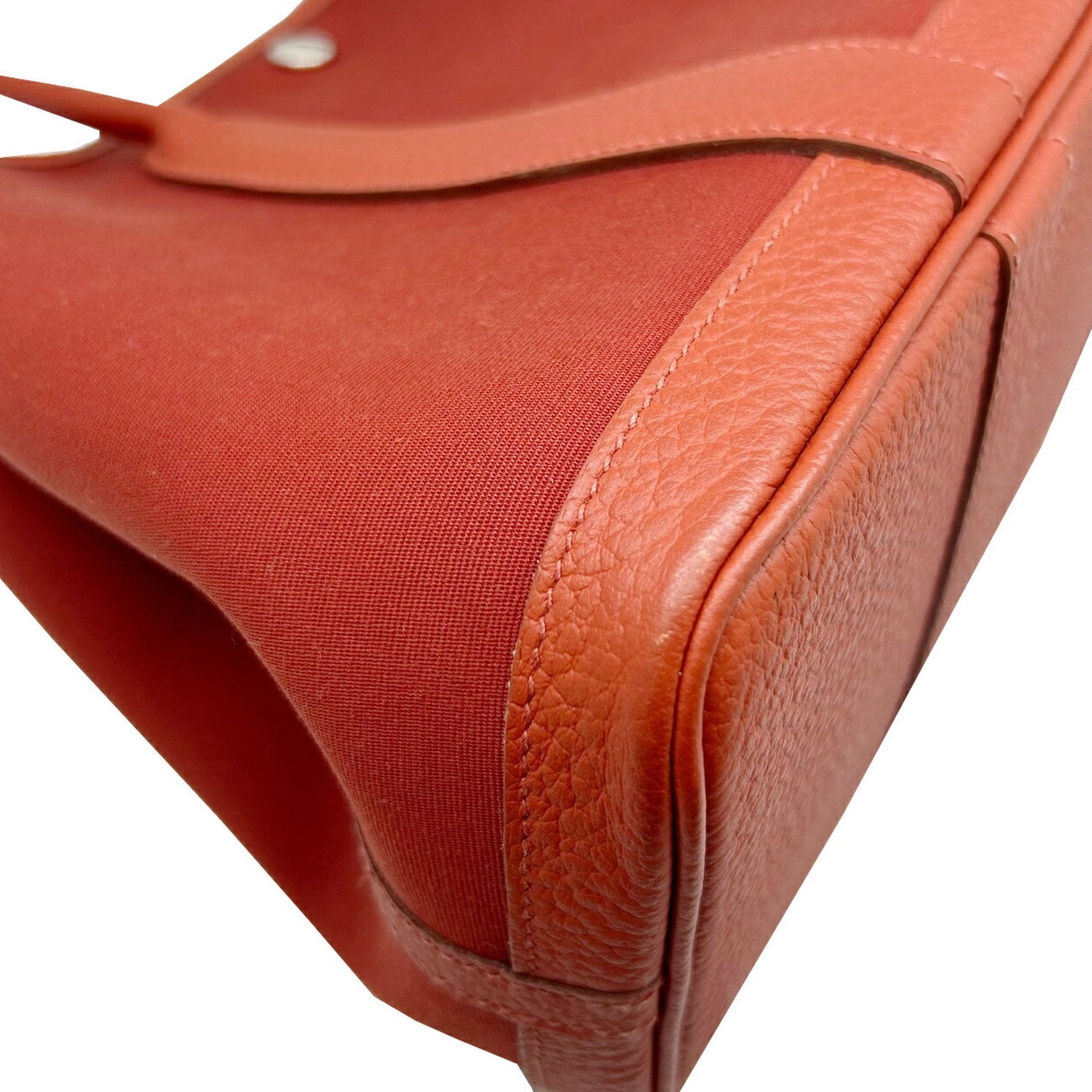 Hermes Red Color Toile H Tote Bag (Pre-Owned)
