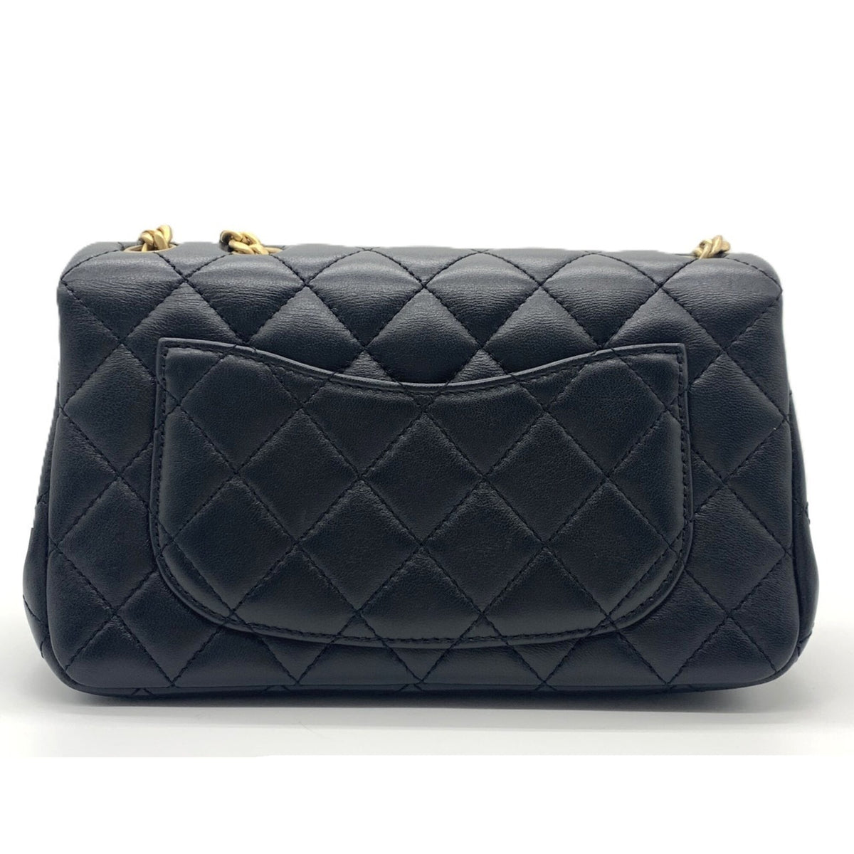 Chanel Camellia Black Leather Shoulder Bag (Pre-Owned)