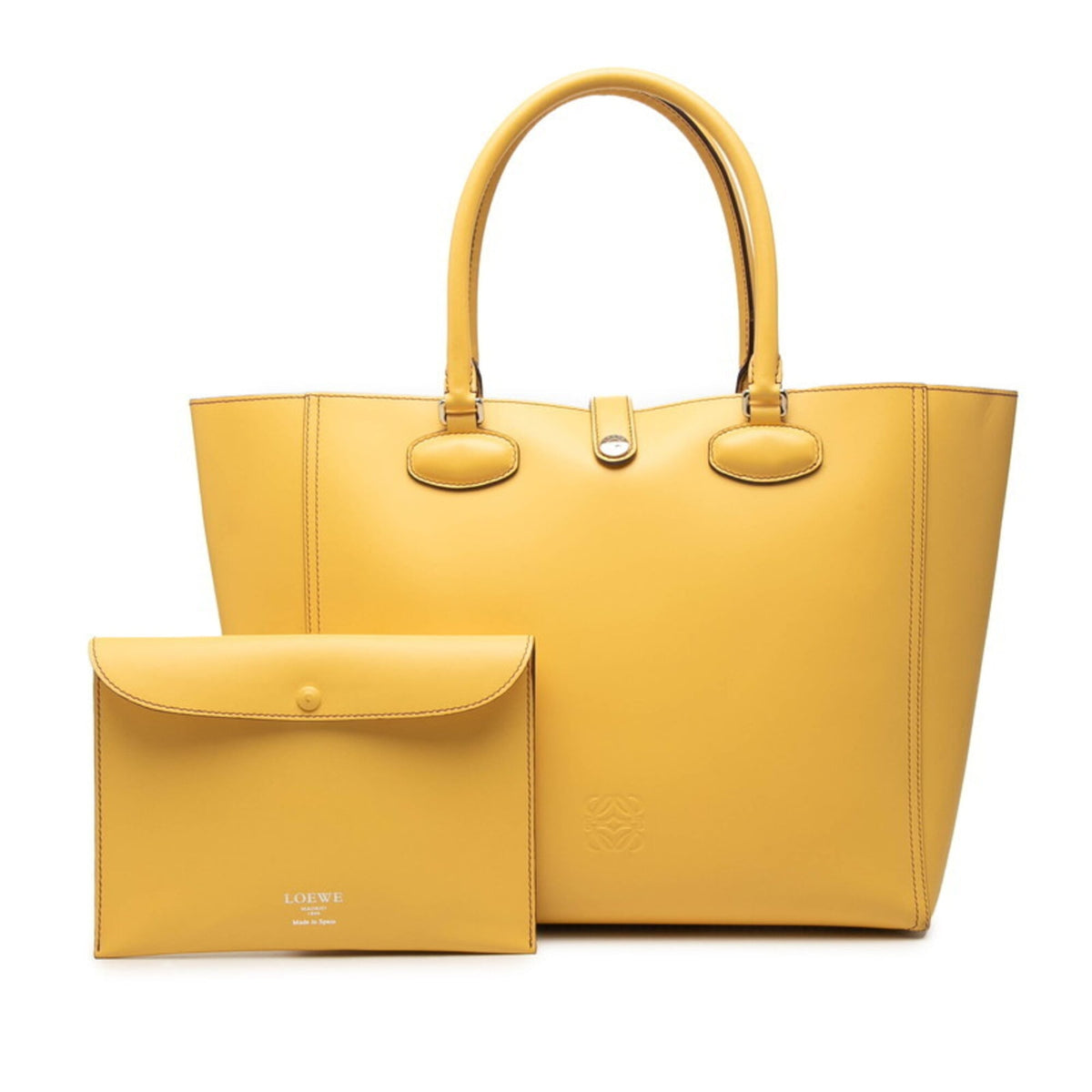 Loewe Purple Yellow Leather Handbag Pouch Tote Bag (Pre-Owned)