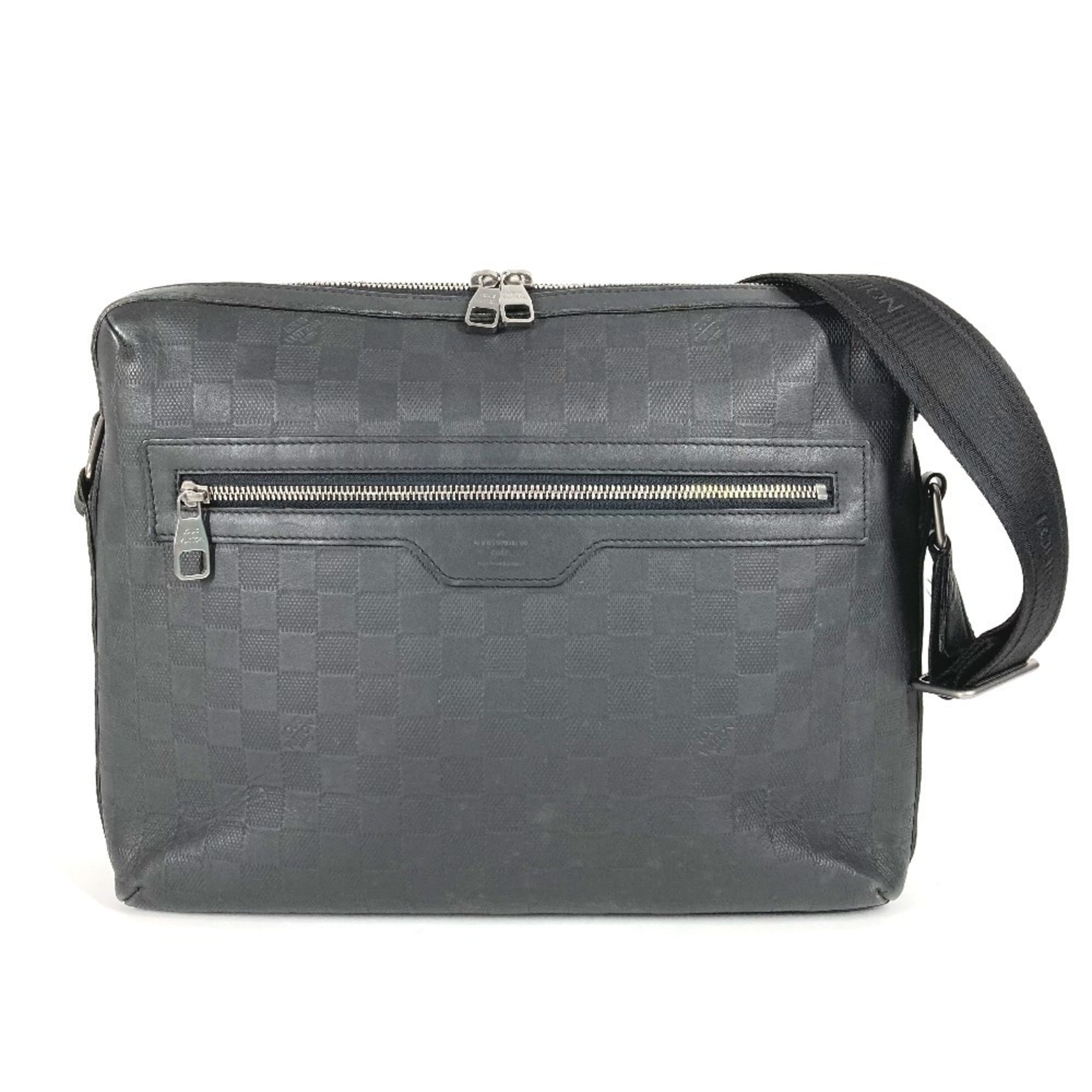 Louis Vuitton Black Galle Onyx Damier Infini Messenger Bag Shoulder Bag (Pre-Owned)