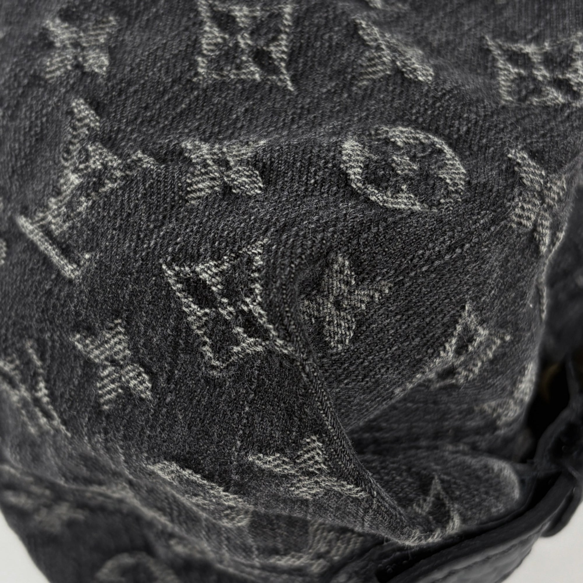 Louis Vuitton Black Monogram Noir Monogram Denim Handbag (Pre-Owned)