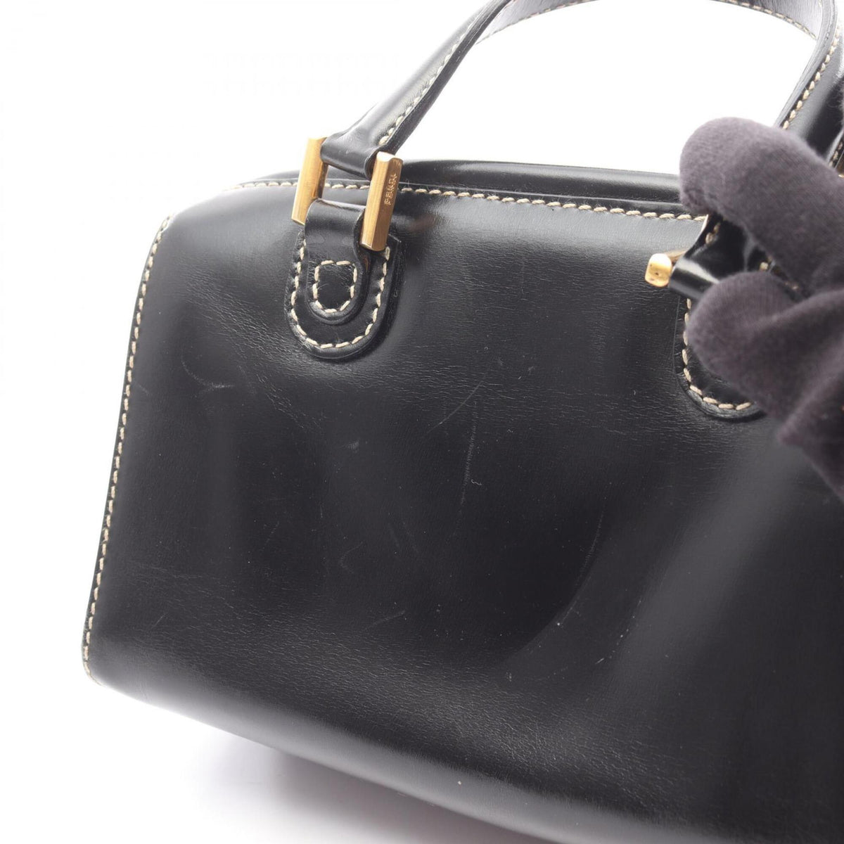 Fendi Black Leather Handbag (Pre-Owned)