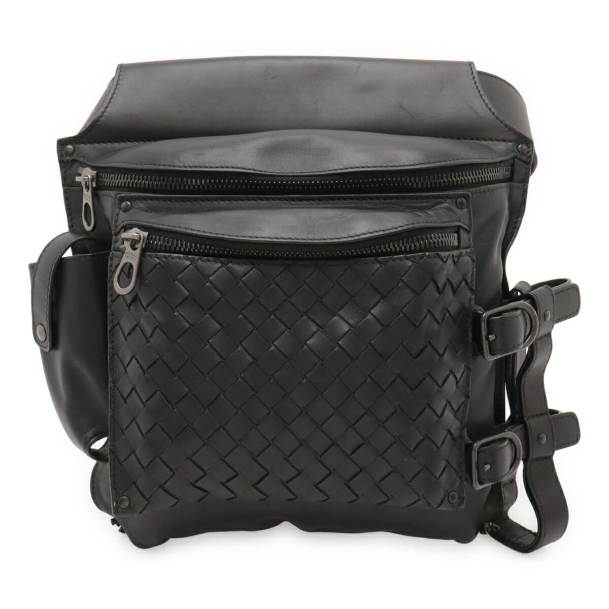 Bottega Veneta Black Leather Fanny Pack (Pre-Owned)